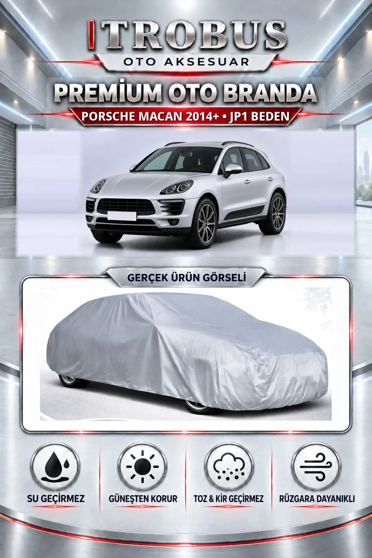 Porsche Macan 2014 ve Sonrası Uyumlu Premium Oto Branda – JP1 Beden