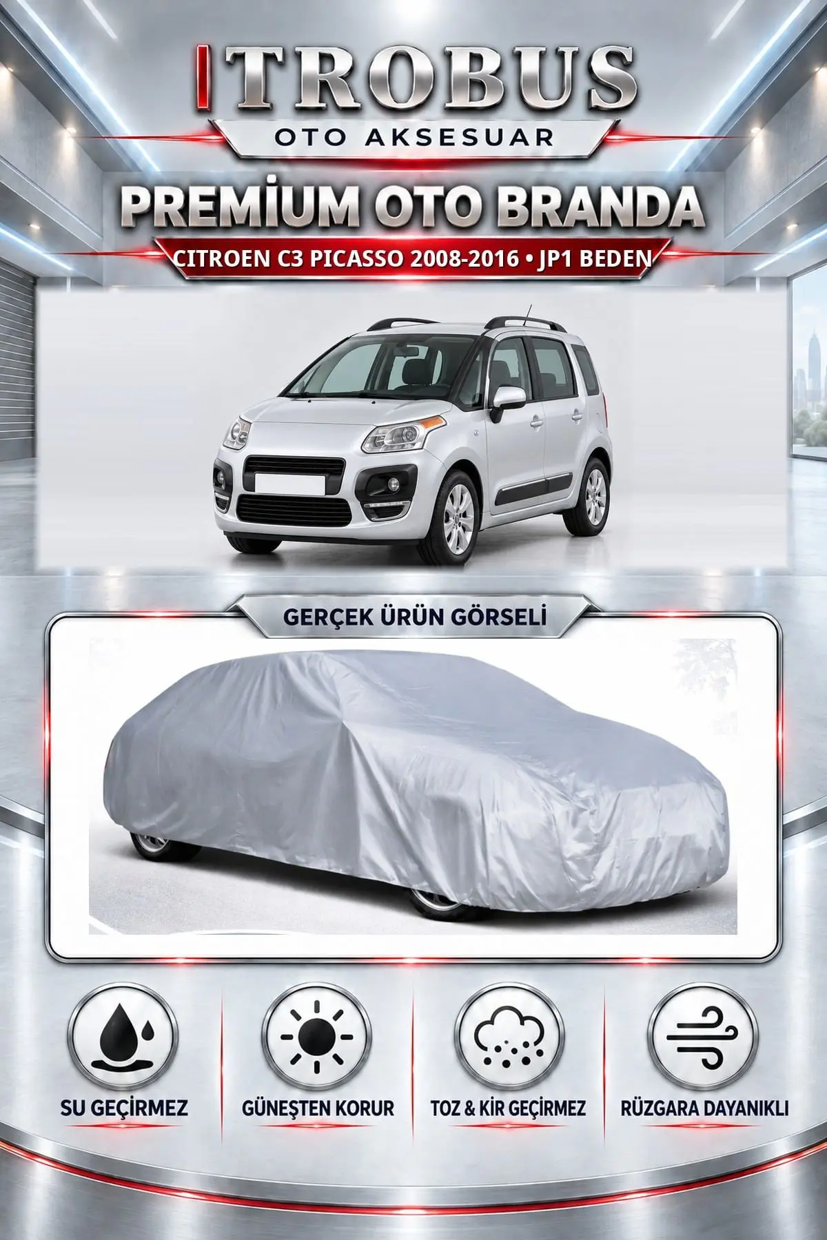 Citroen C3 Picasso 2008-2016 Uyumlu Premium Oto Branda – JP1 Beden