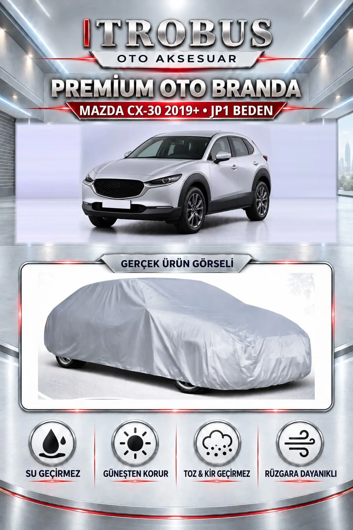 Mazda CX-30 2019 ve Sonrası Uyumlu Premium Oto Branda – JP1 Beden