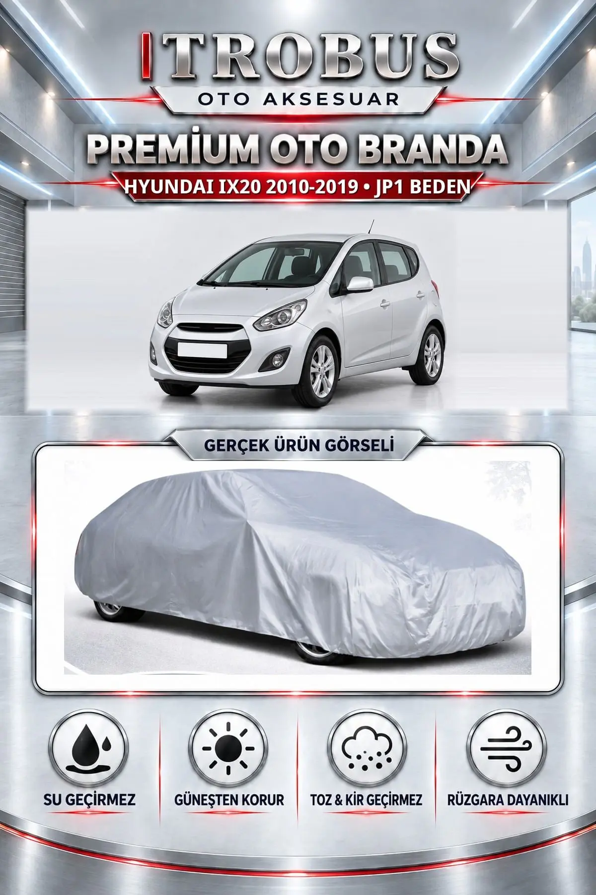 Hyundai ix20 2010-2019 Uyumlu Premium Oto Branda – JP1 Beden