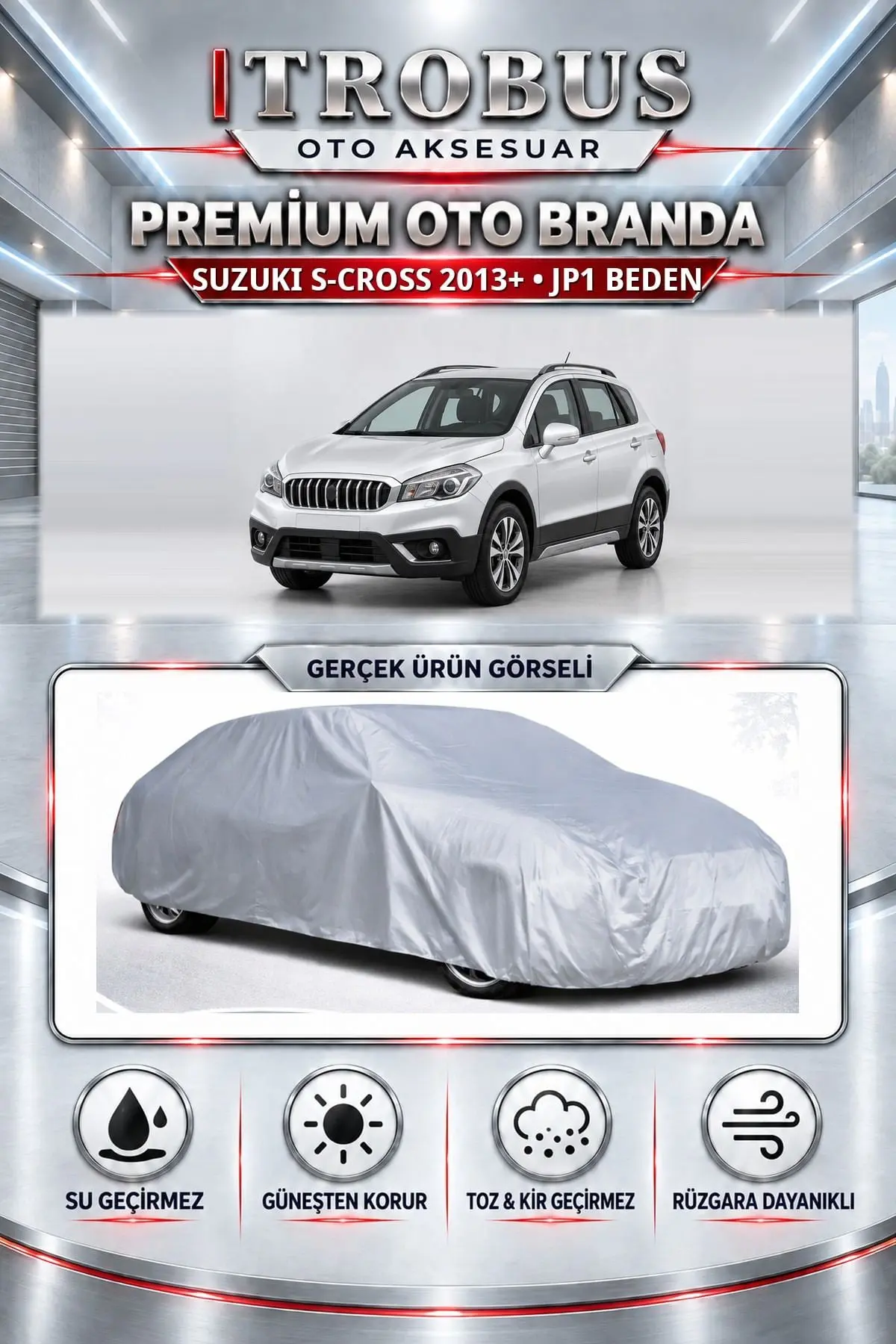 Suzuki S-cross 2013 ve Sonrası Uyumlu Premium Oto Branda – JP1 Beden