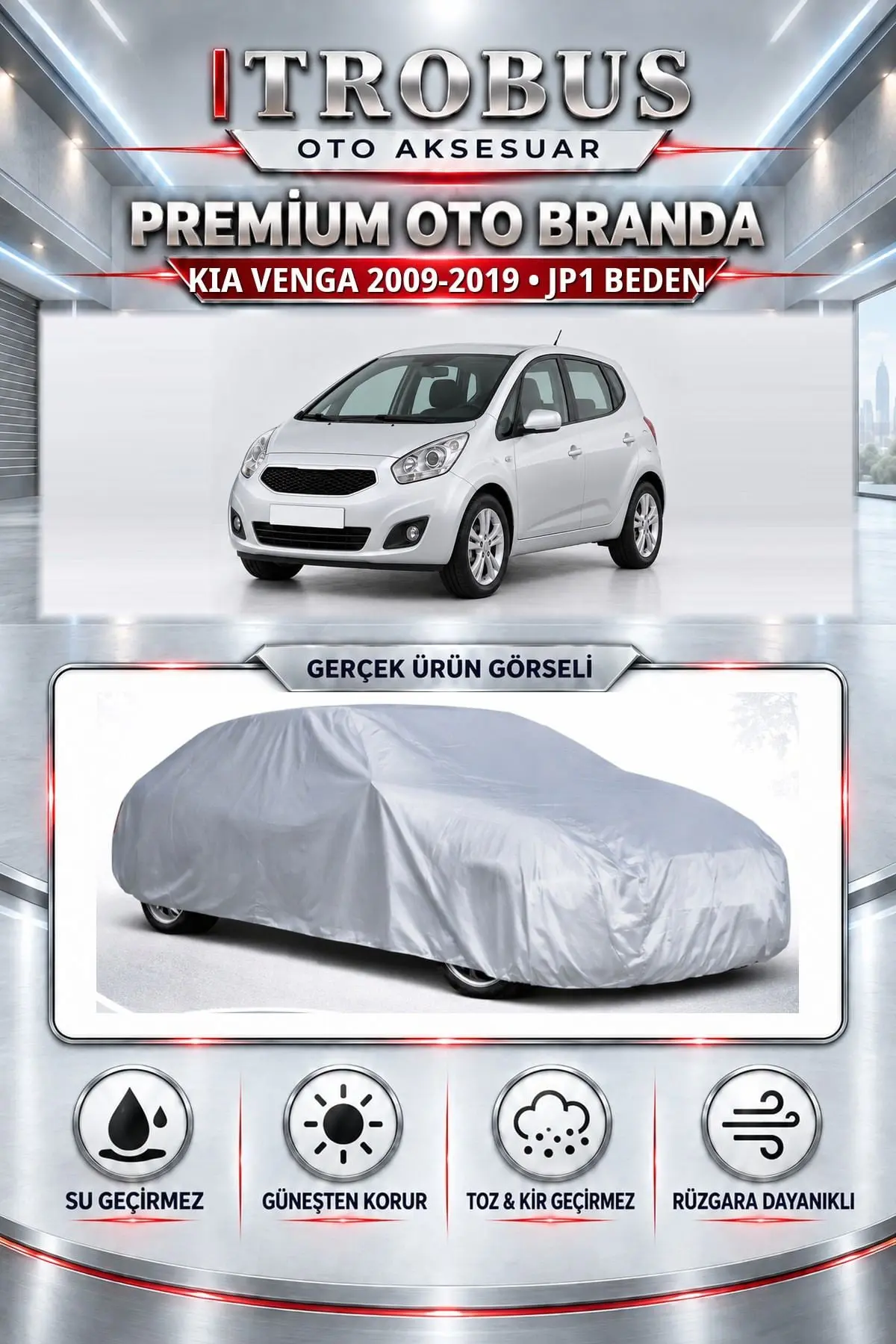 KIA Venga 2009-2019 Uyumlu Premium Oto Branda – JP1 Beden