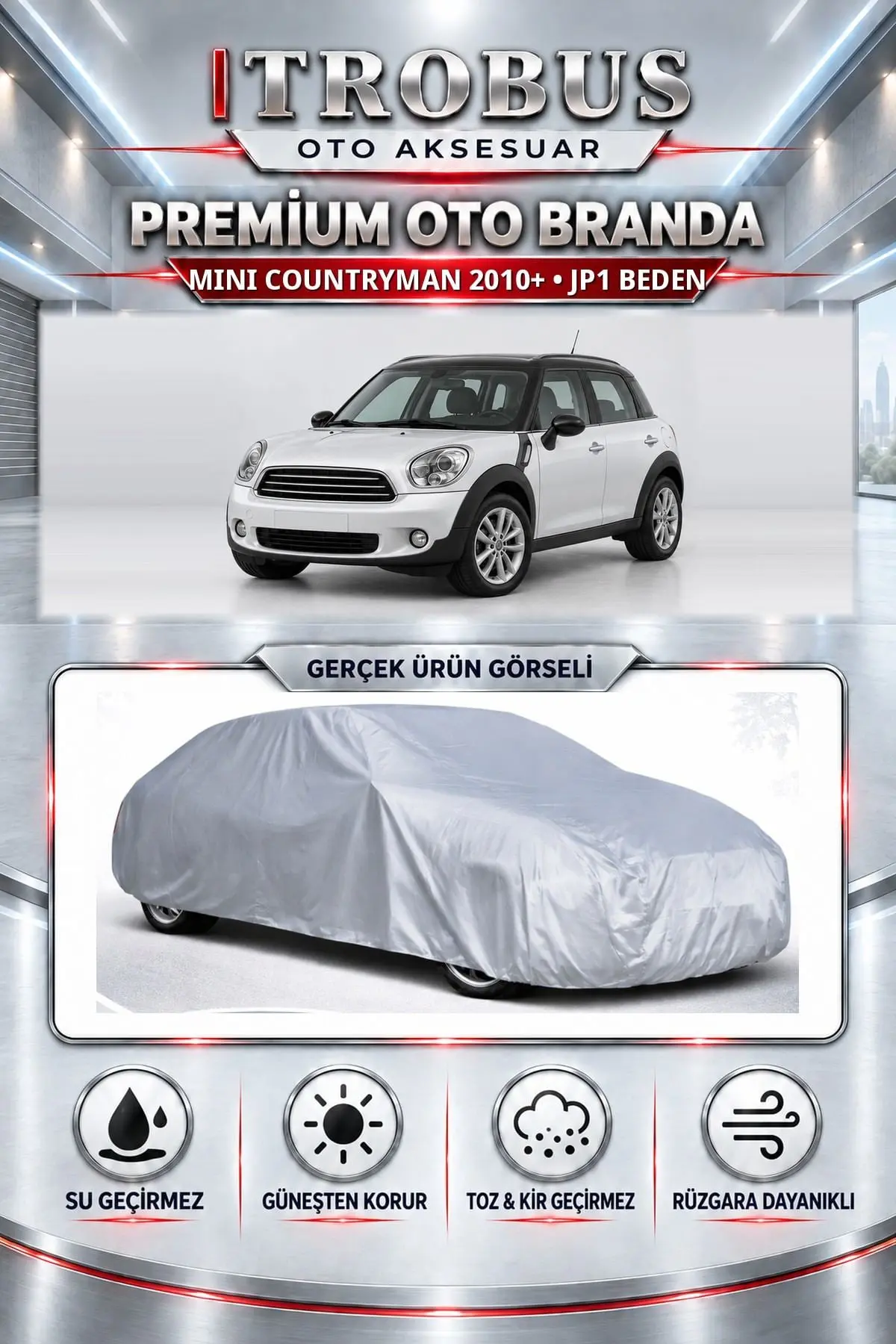 Mini Countryman 2010 ve Sonrası Uyumlu Premium Oto Branda – JP1 Beden