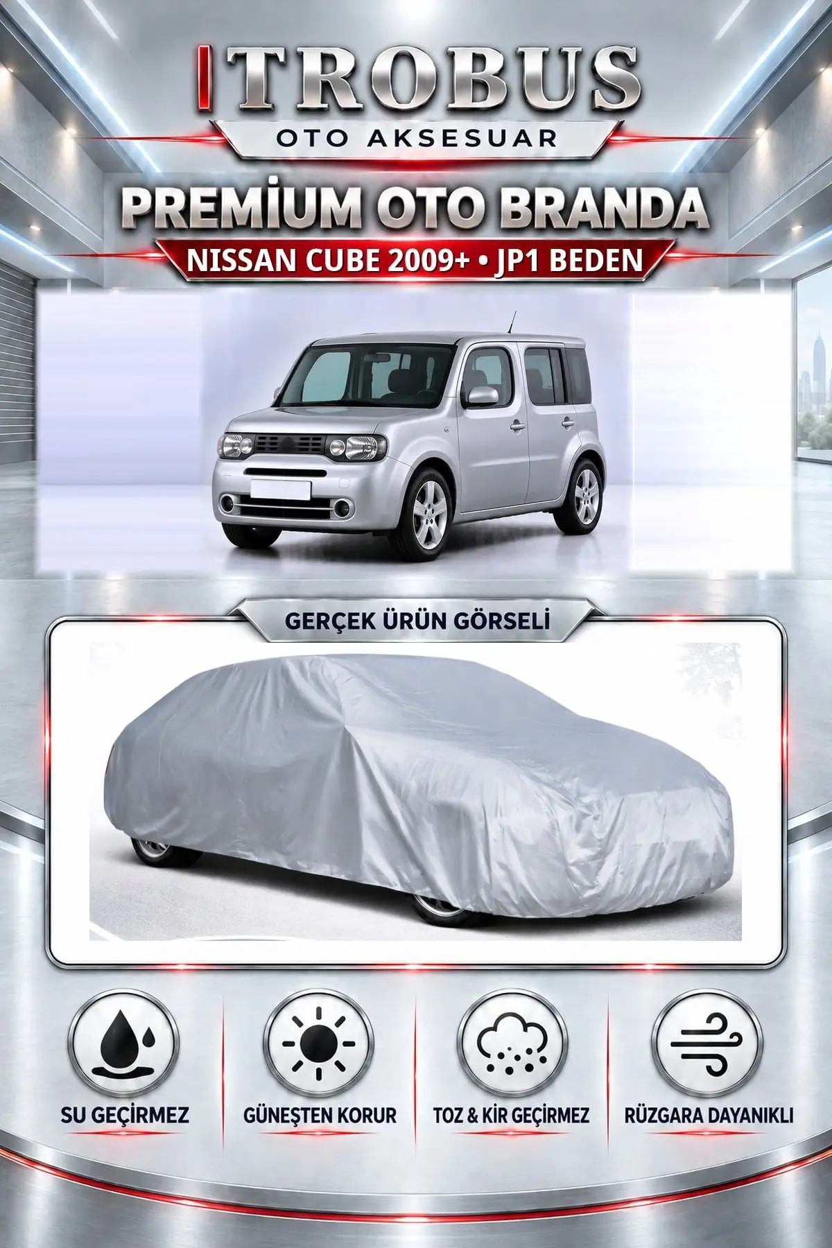 Nissan Cube 2009 ve Sonrası Uyumlu Premium Oto Branda – JP1 Beden