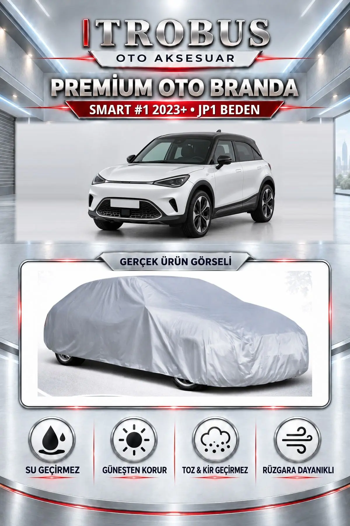 Smart #1 2023 ve Sonrası Uyumlu Premium Oto Branda – JP1 Beden