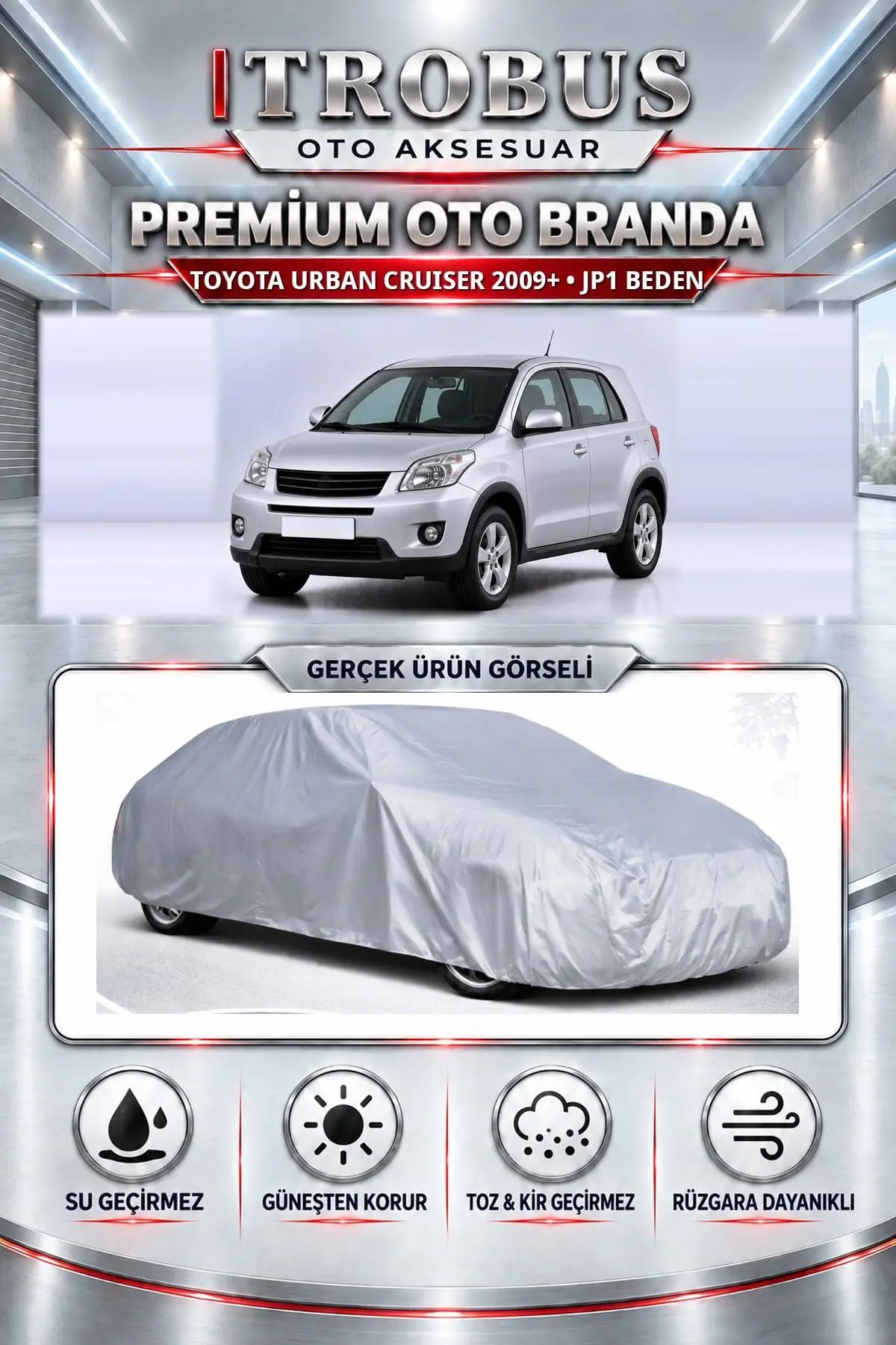 Toyota Urban Cruiser 2009 ve Sonrası Uyumlu Premium Oto Branda – JP1 Beden