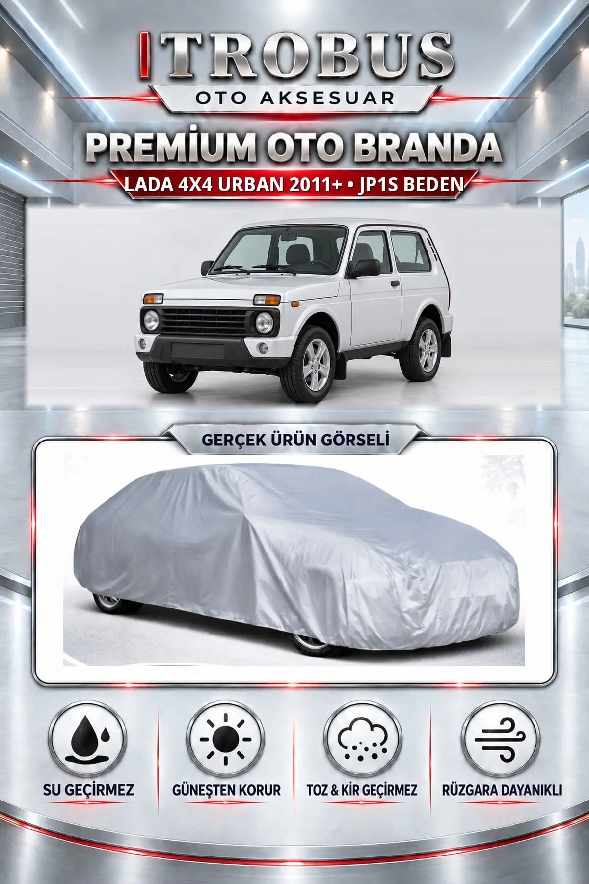 Lada 4X4 Urban 2011 ve Sonrası Uyumlu Premium Oto Branda – JP1S Beden