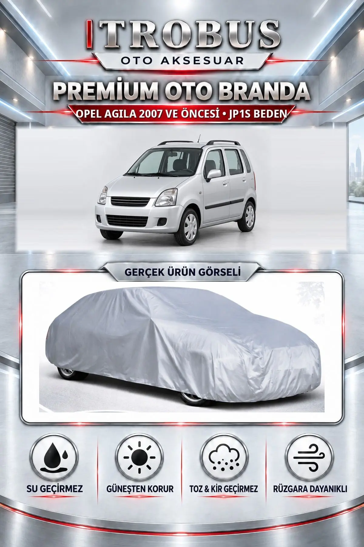 Opel Agila 2007 ve Öncesi Uyumlu Premium Oto Branda – JP1S Beden