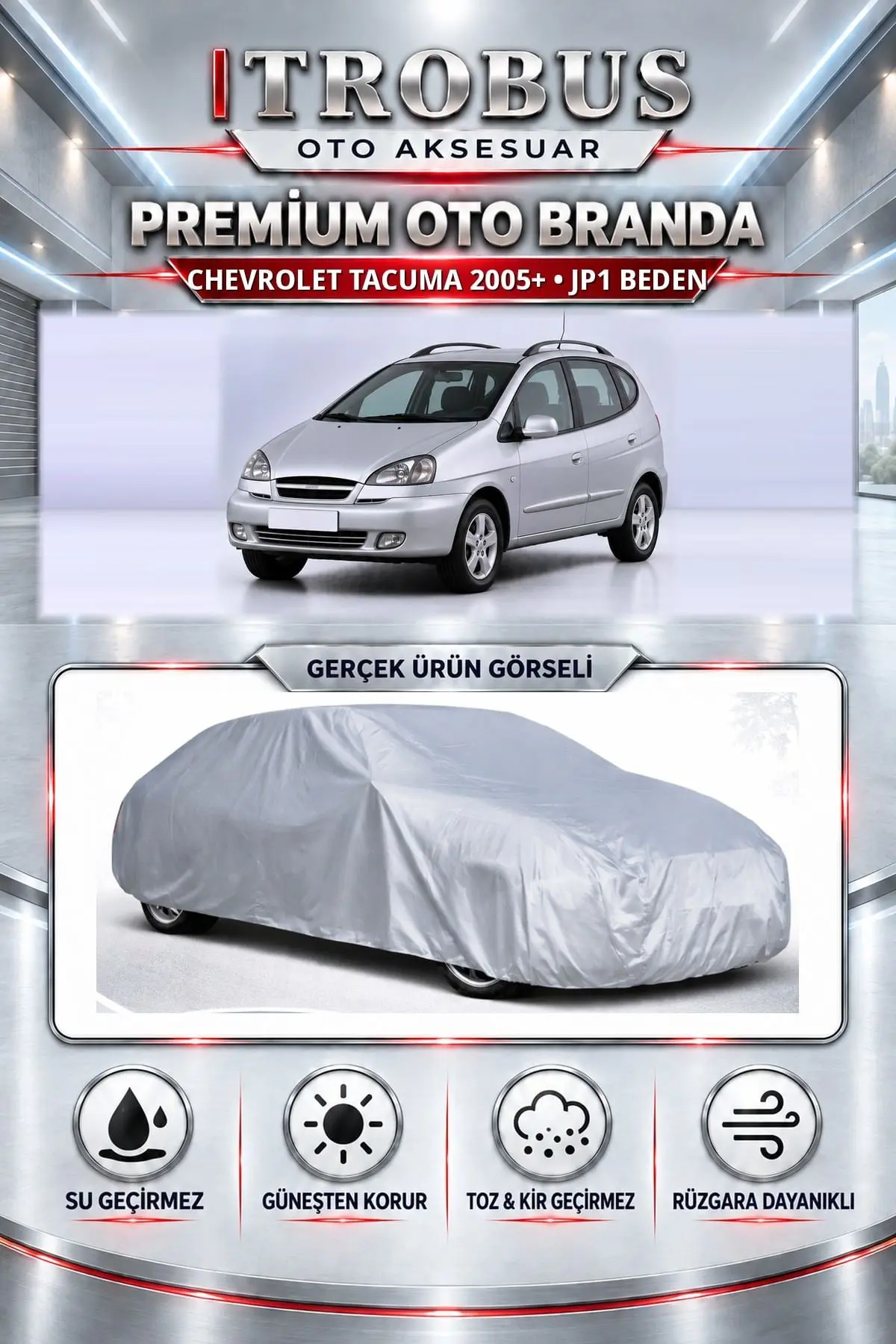 Chevrolet Tacuma 2005 ve Sonrası Uyumlu Premium Oto Branda – JP1 Beden