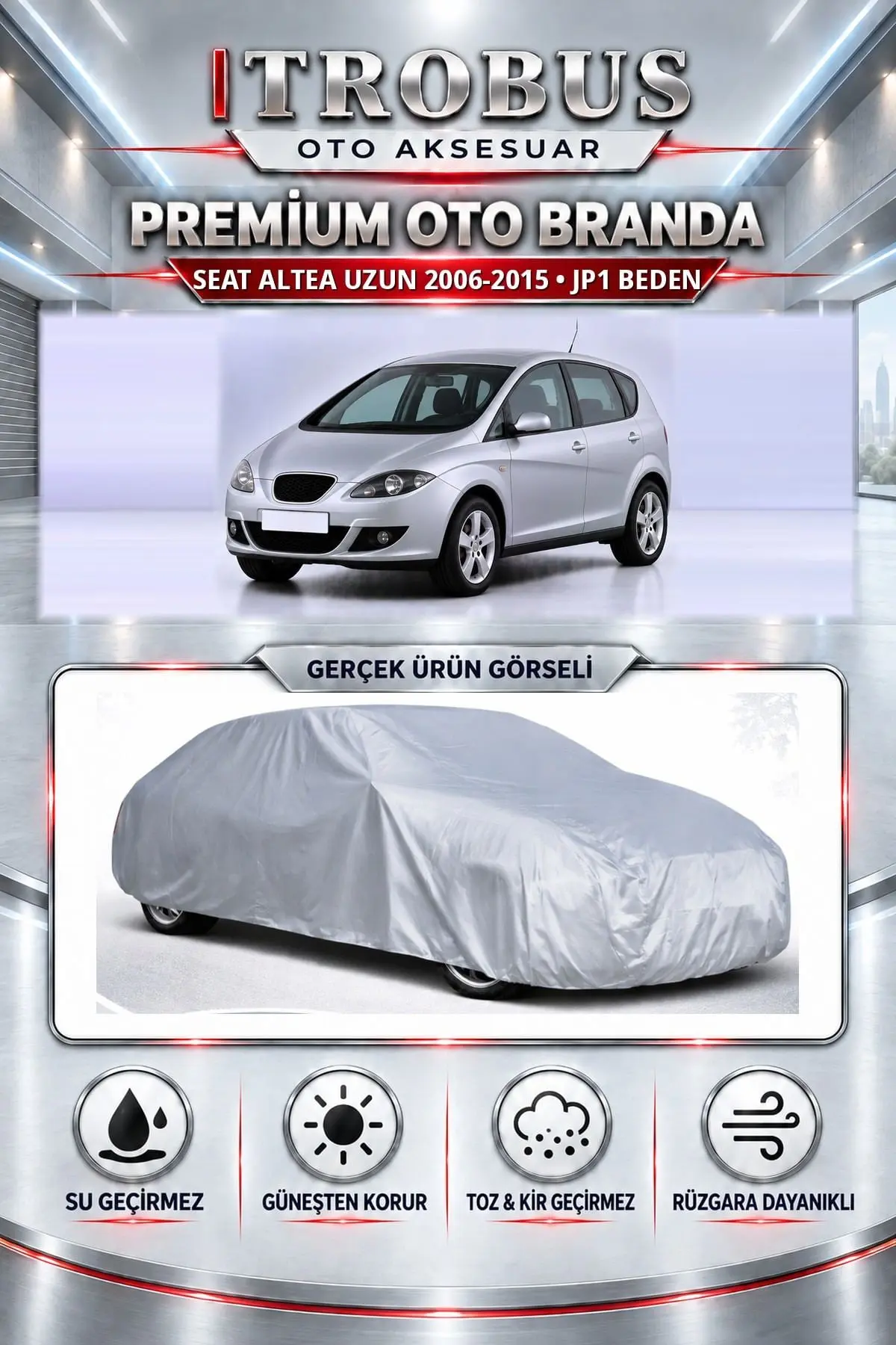 Seat Altea uzun 2006-2015 Uyumlu Premium Oto Branda – JP1 Beden