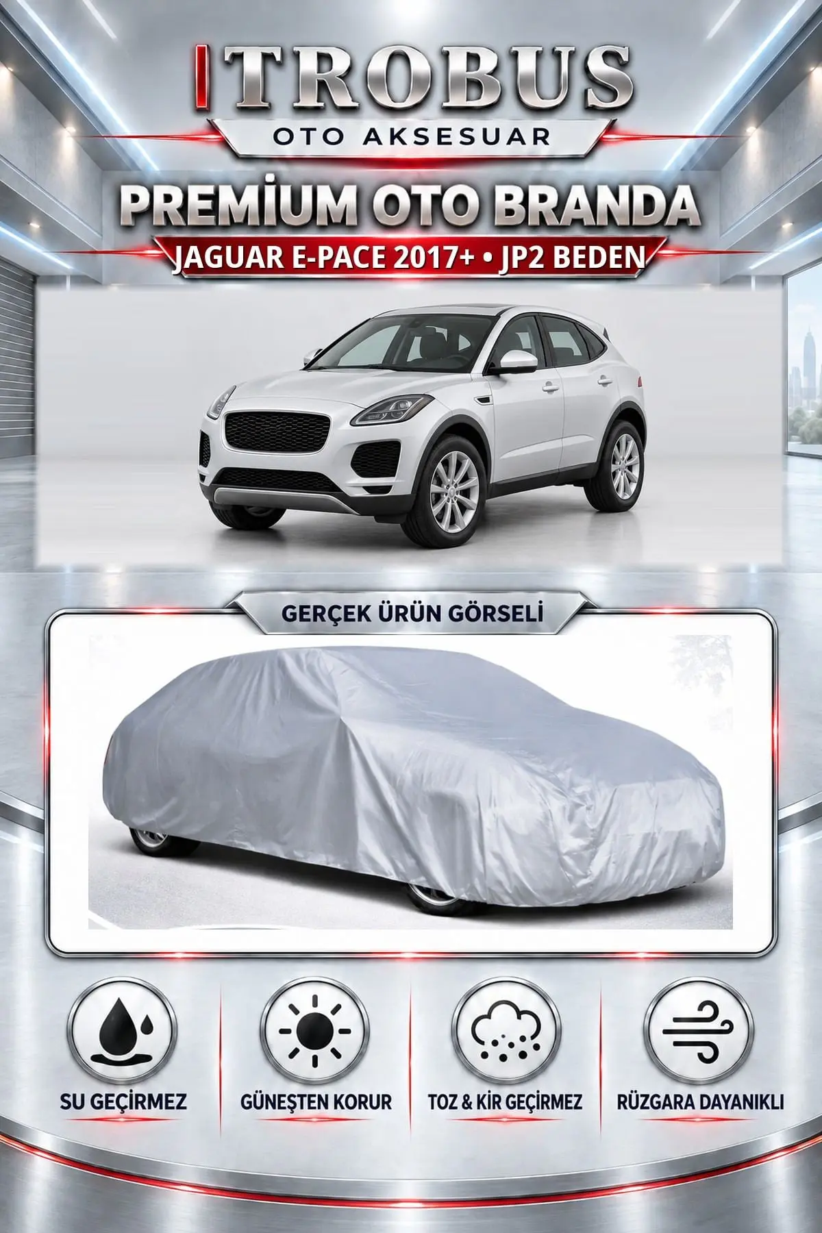 Jaguar E-pace 2017 ve Sonrası Uyumlu Premium Oto Branda – JP2 Beden