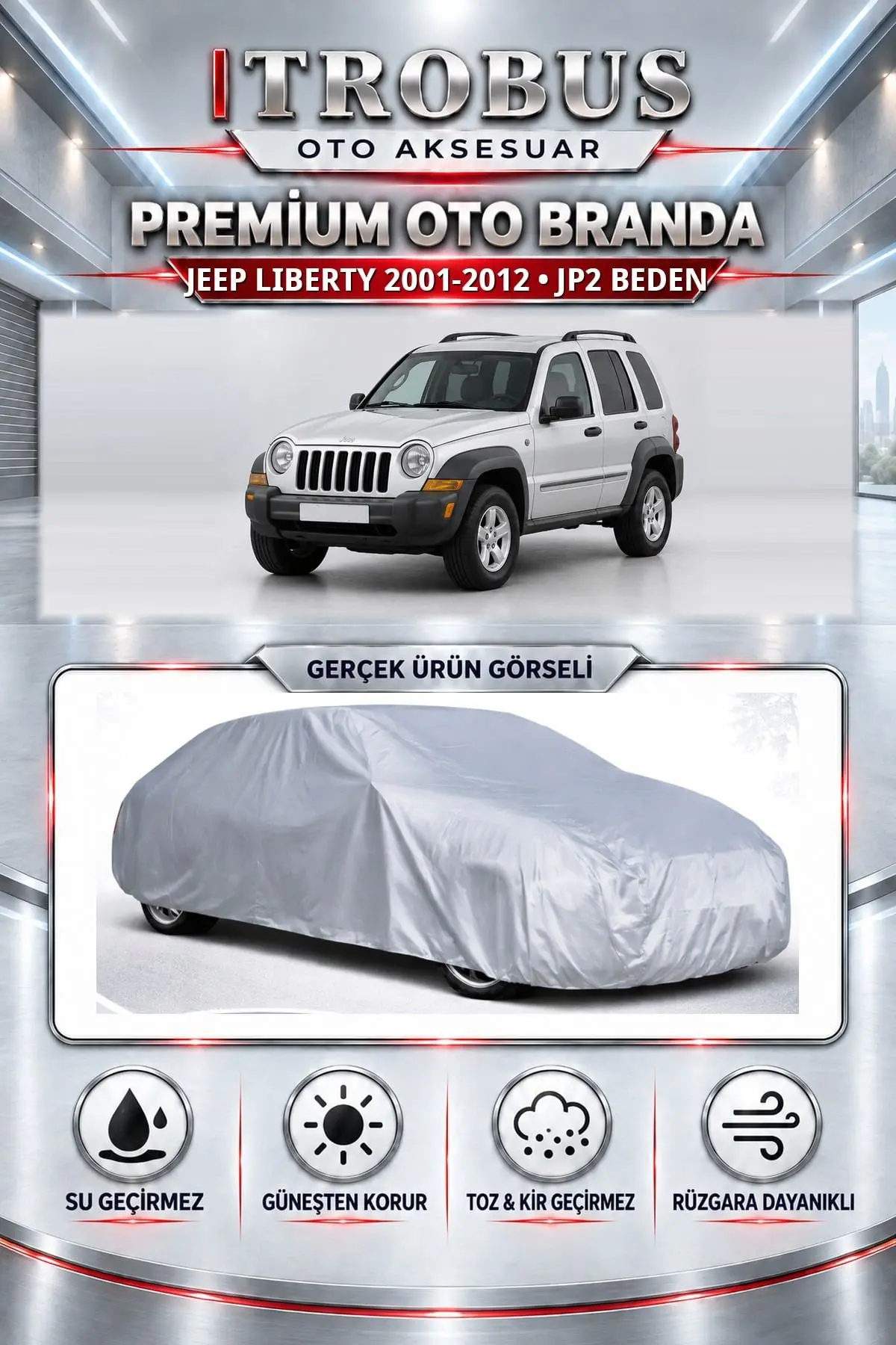 Jeep Liberty 2001-2012 Uyumlu Premium Oto Branda – JP2 Beden