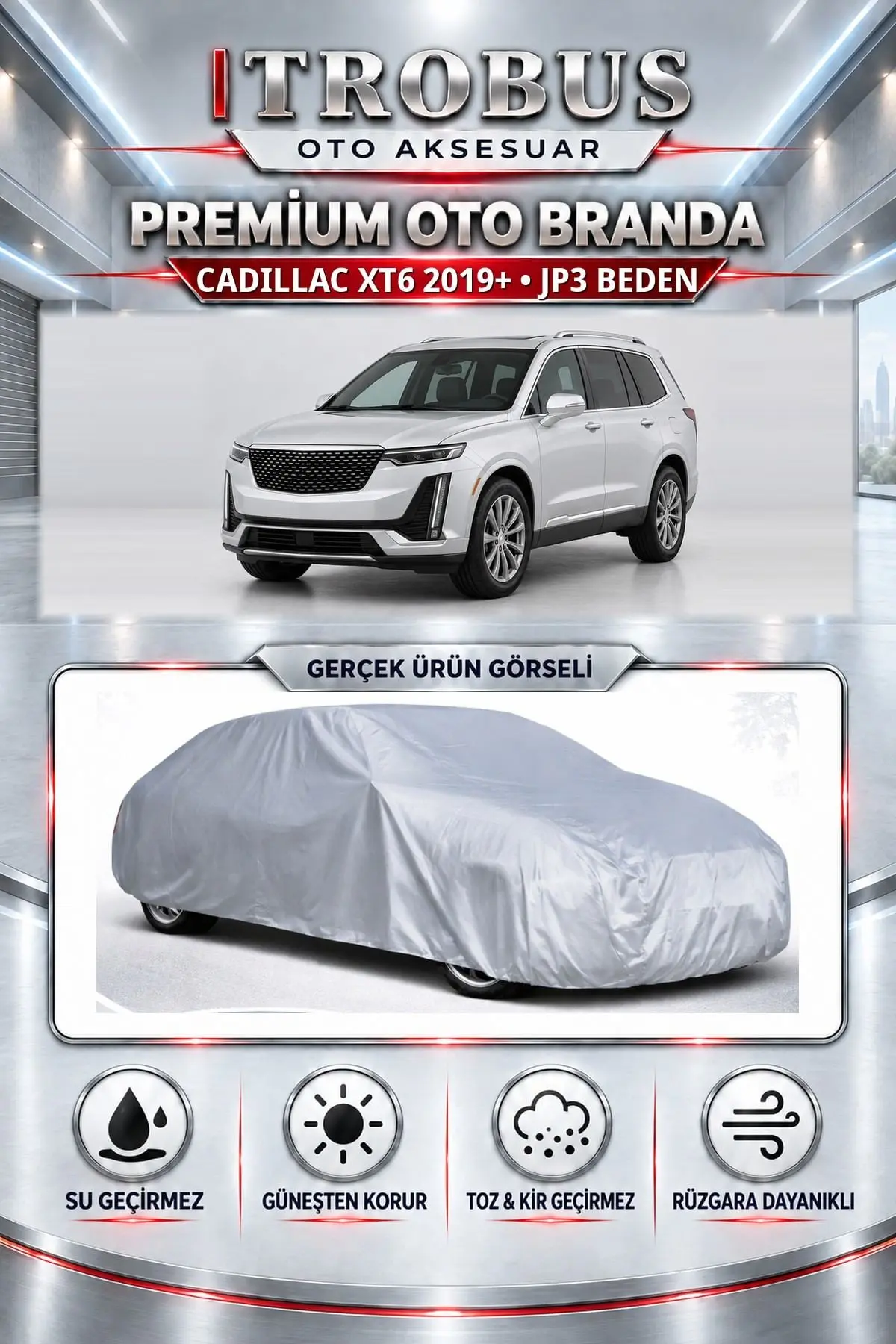 Cadillac XT6 2019 ve Sonrası Uyumlu Premium Oto Branda – JP3 Beden