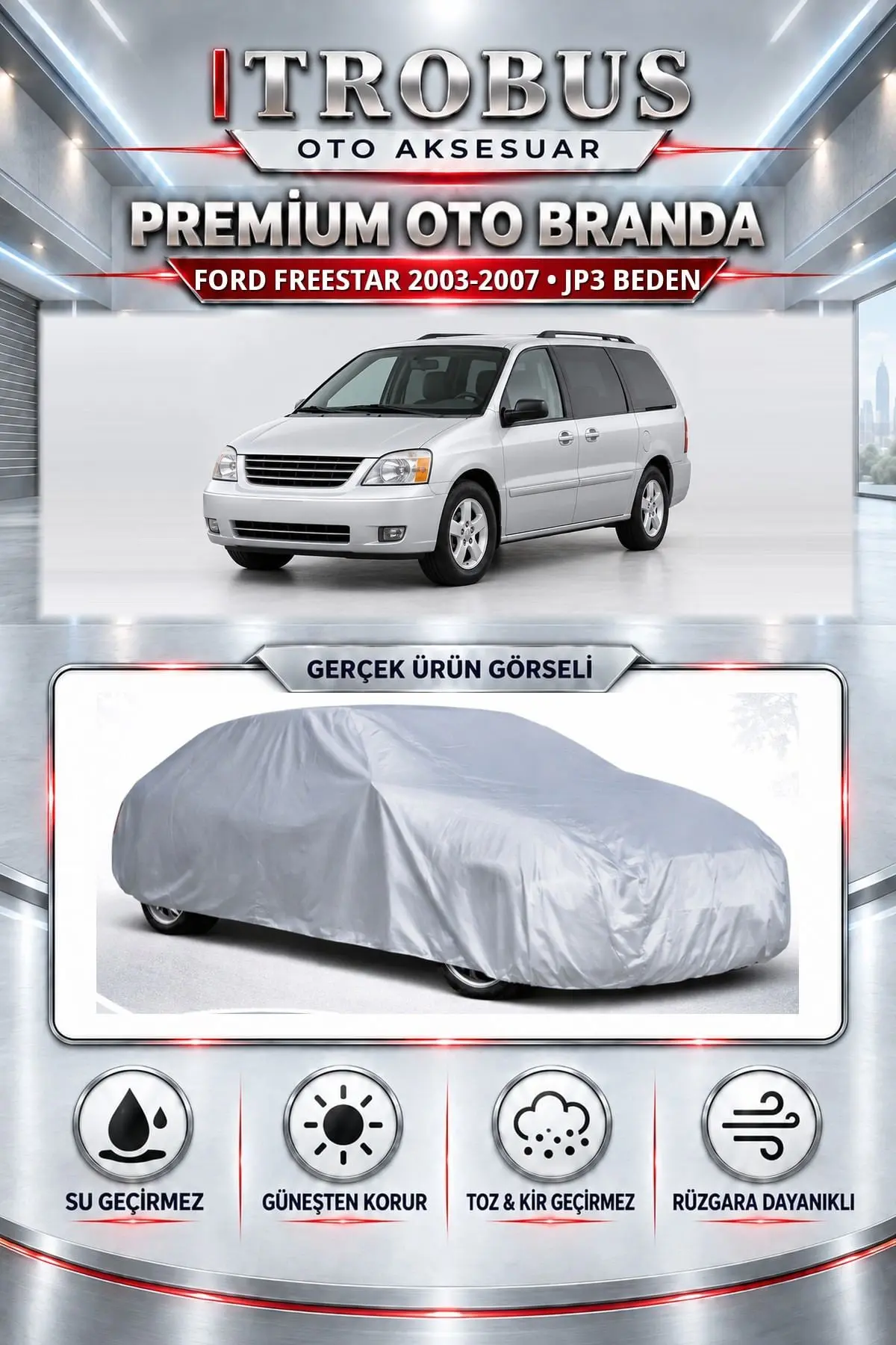 Ford Freestar 2003-2007 Uyumlu Premium Oto Branda – JP3 Beden