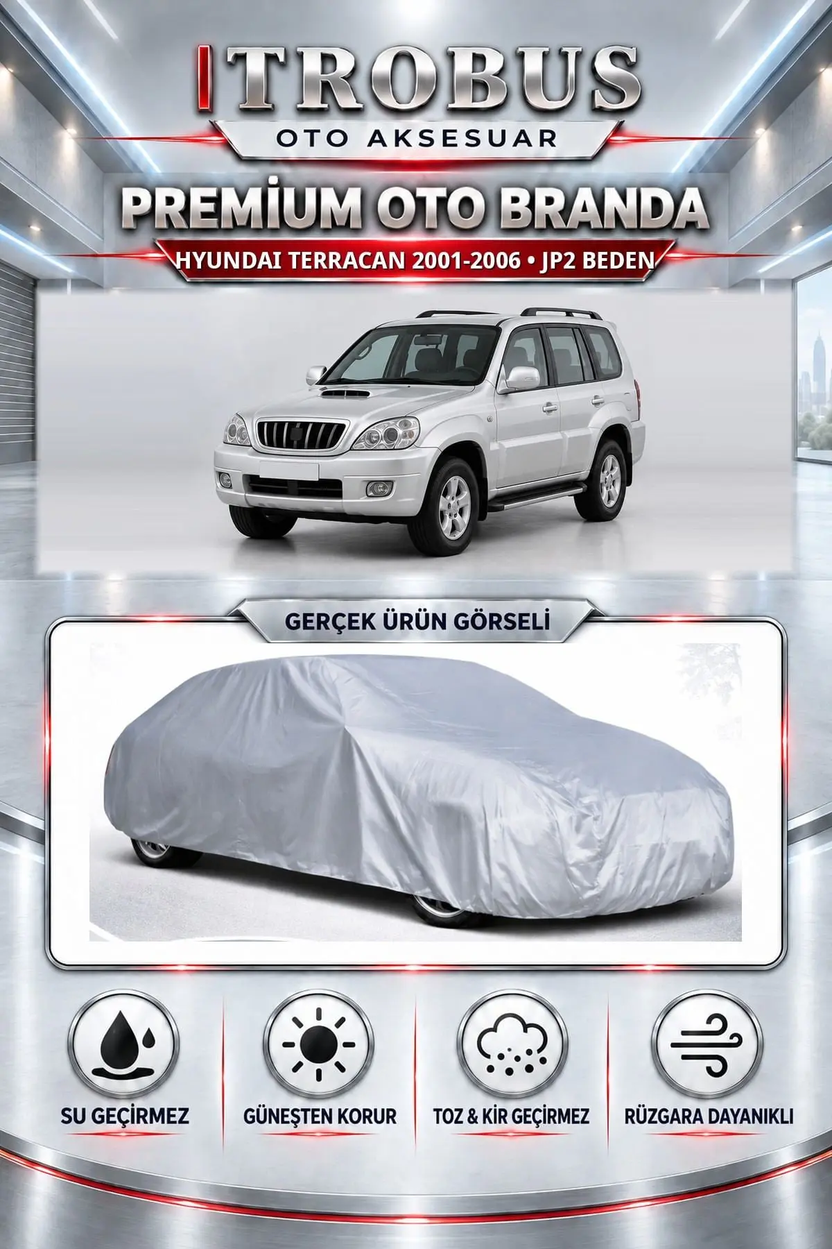 Hyundai Terracan 2001-2006 Uyumlu Premium Oto Branda – JP2 Beden