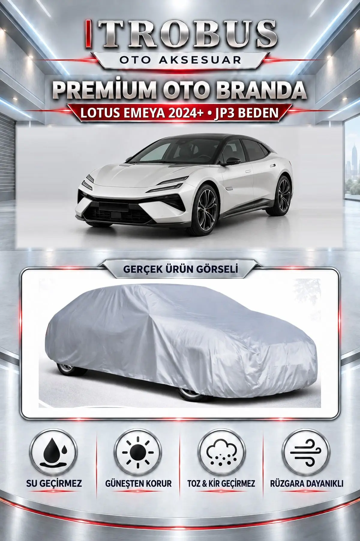 Lotus Emeya 2024 ve Sonrası Uyumlu Premium Oto Branda – JP3 Beden