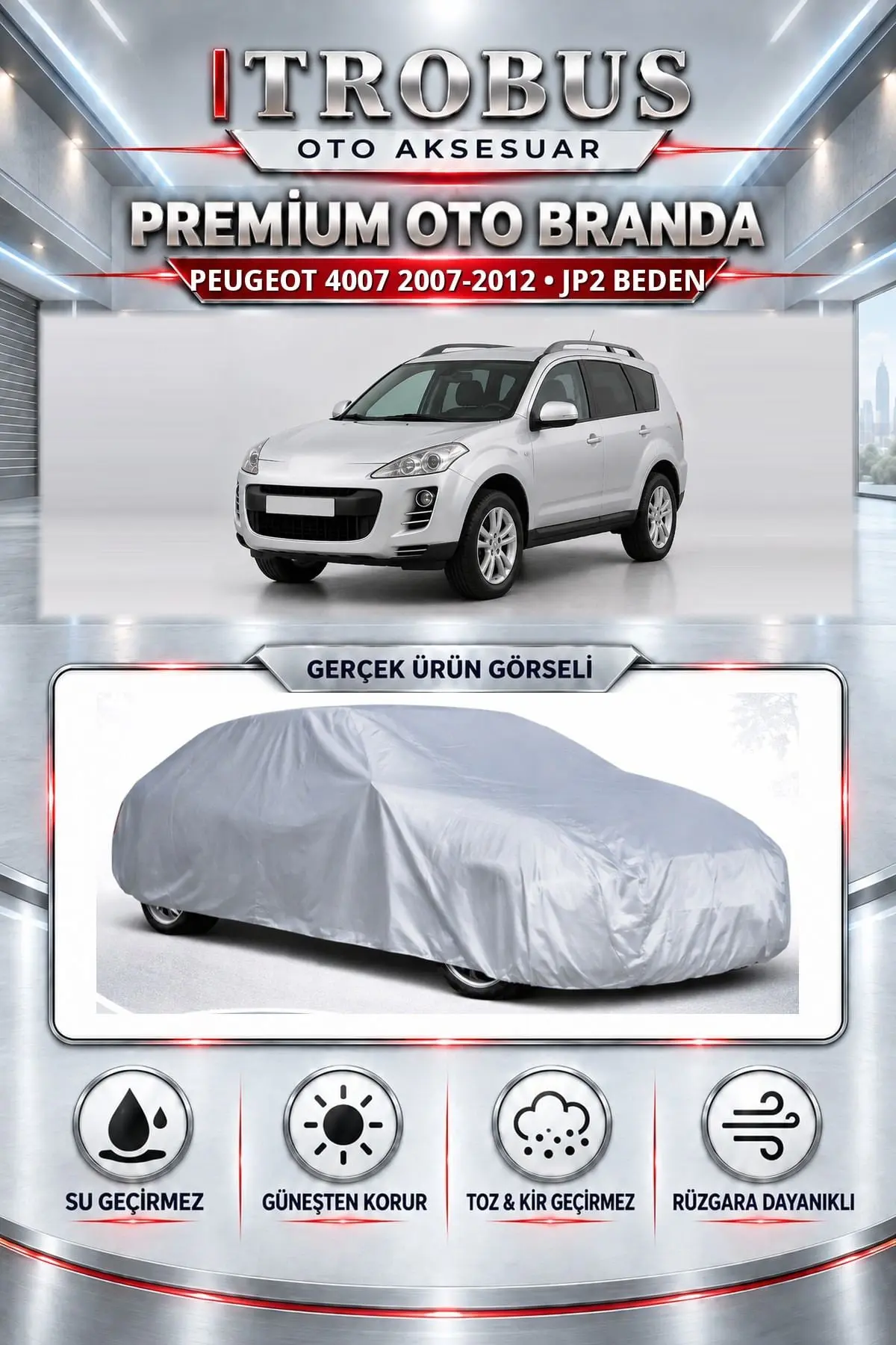 Peugeot 4007 2007-2012 Uyumlu Premium Oto Branda – JP2 Beden