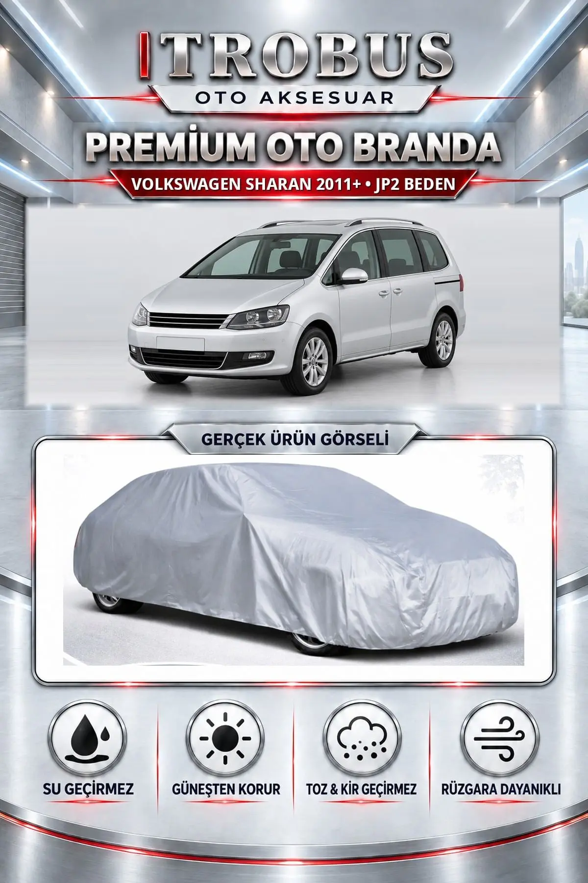 Volkswagen Sharan 2011 ve Sonrası Uyumlu Premium Oto Branda – JP2 Beden