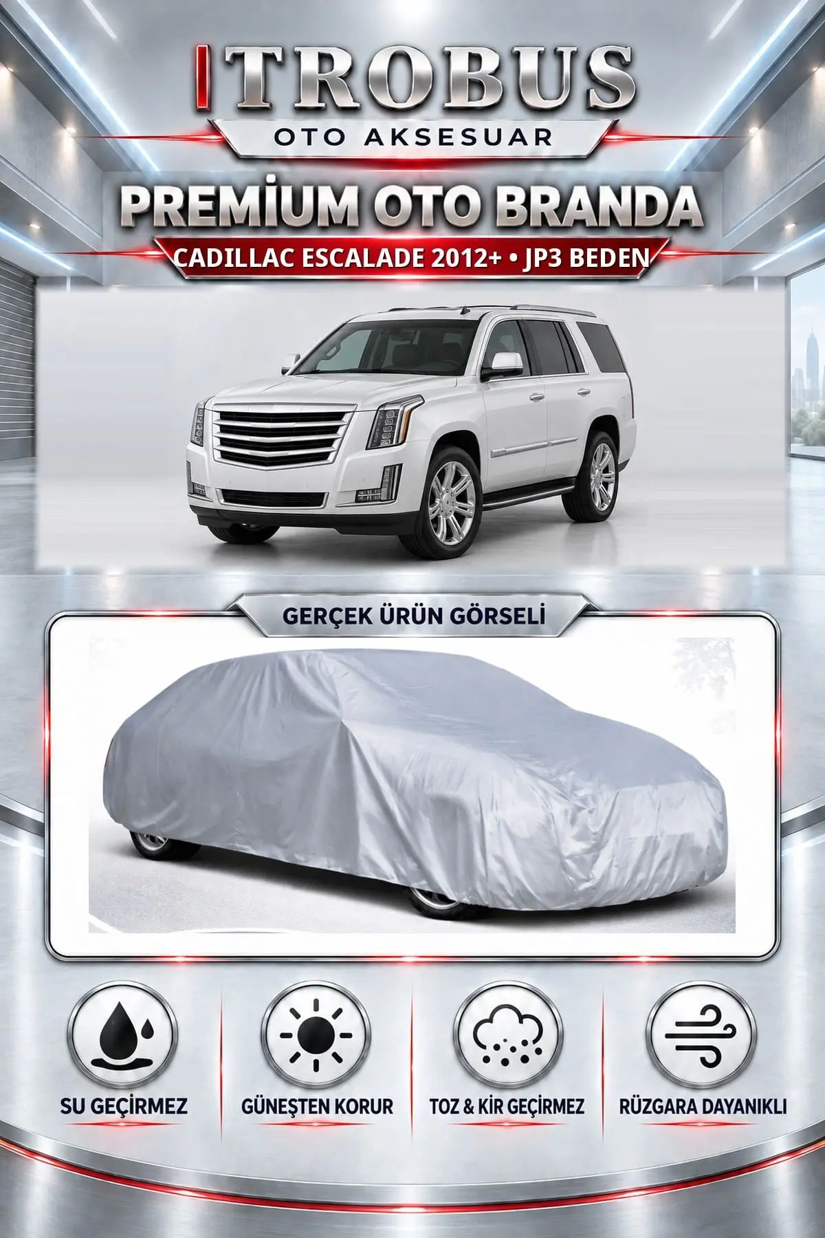 Cadillac Escalade 2012 ve Sonrası Uyumlu Premium Oto Branda – JP3 Beden