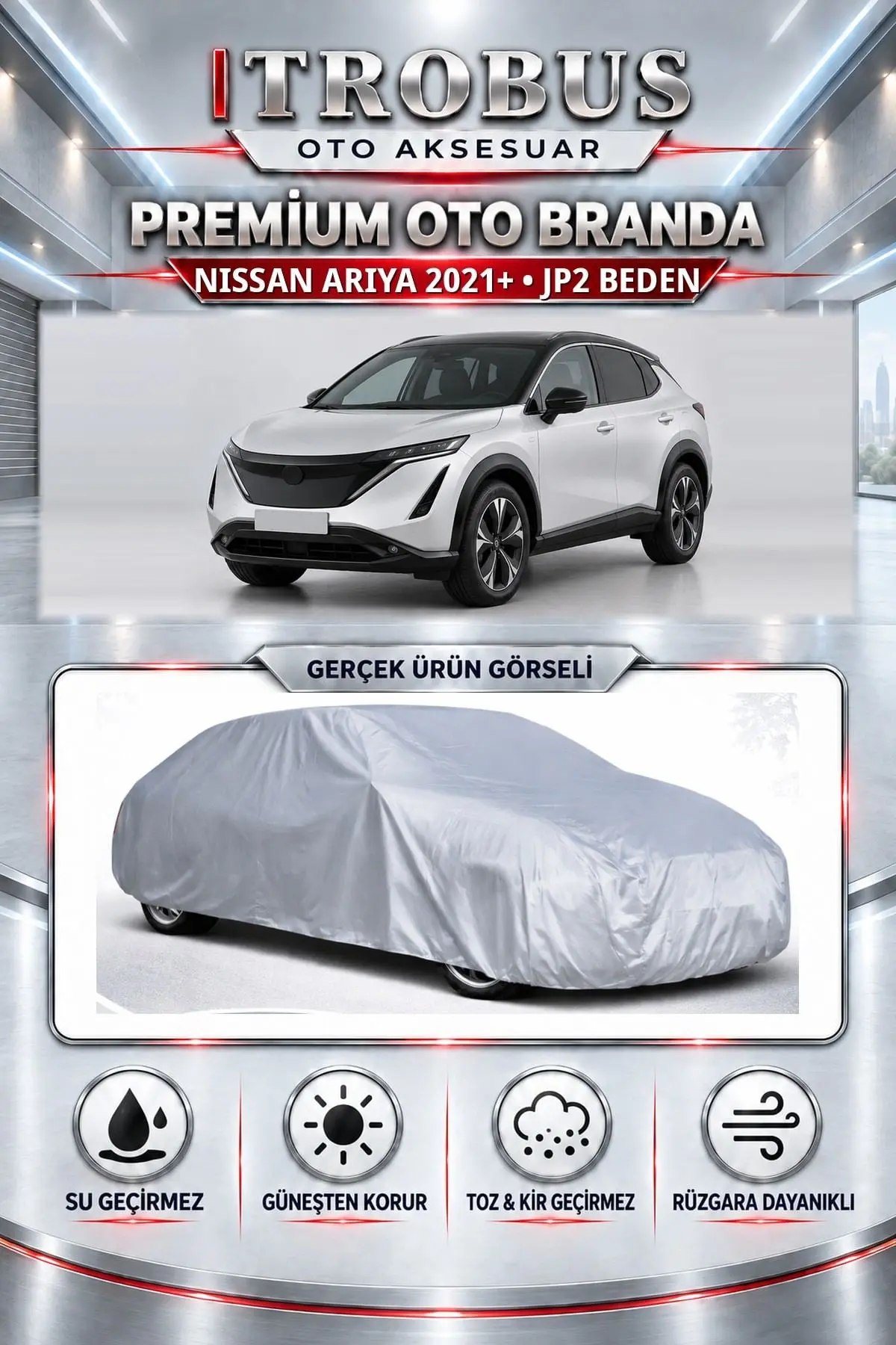 Nissan Ariya 2021 ve Sonrası Uyumlu Premium Oto Branda – JP2 Beden