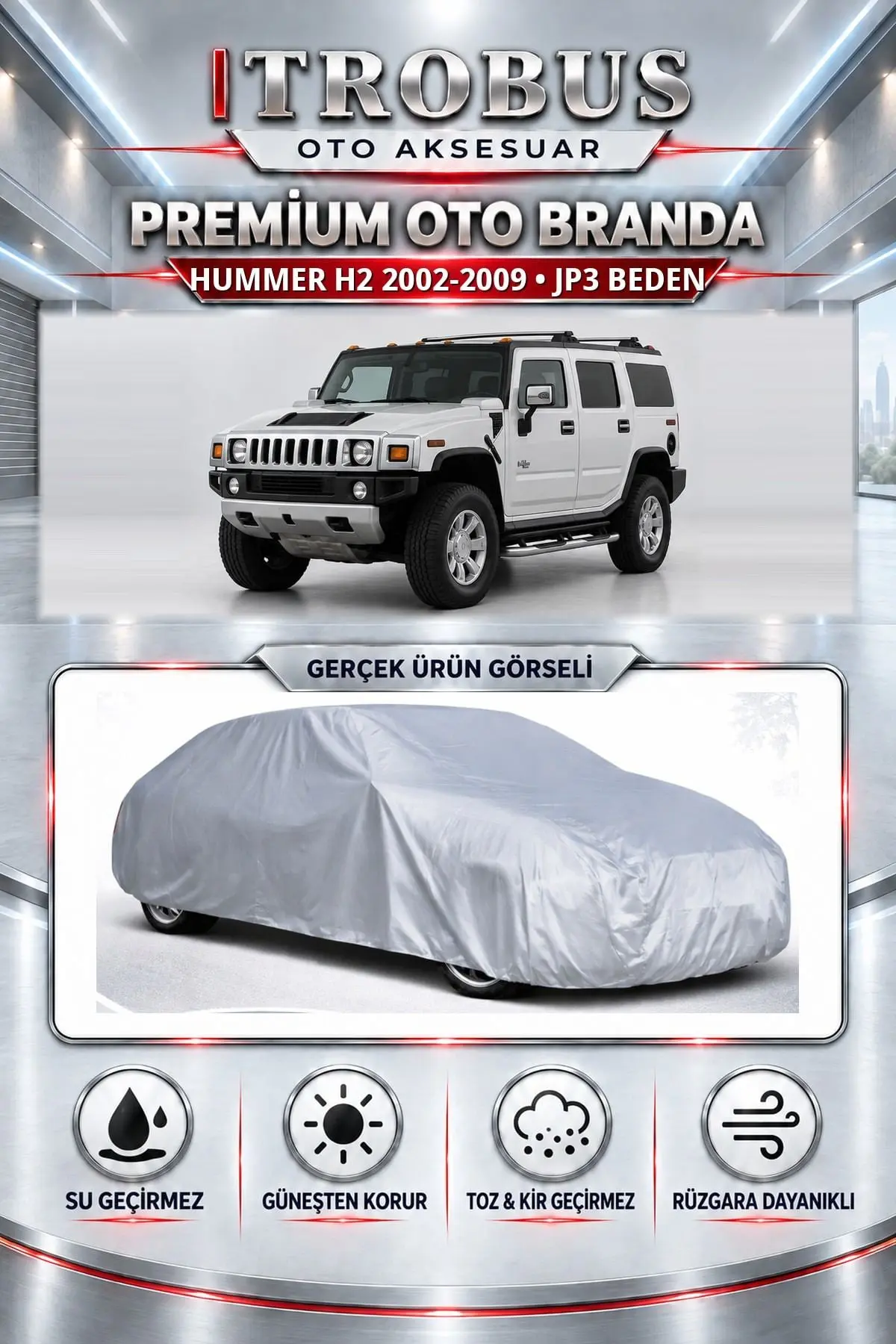 Hummer H2 2002-2009 Uyumlu Premium Oto Branda – JP3 Beden