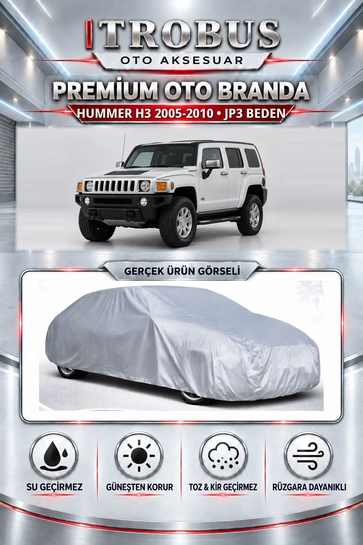 Hummer H3 2005-2010 Uyumlu Premium Oto Branda – JP3 Beden