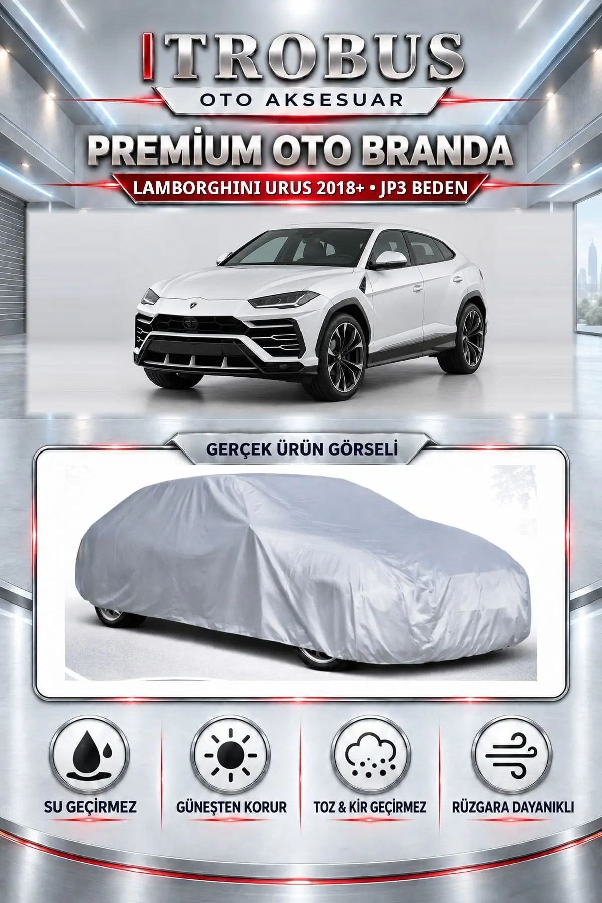Lamborghini Urus 2018 ve Sonrası Uyumlu Premium Oto Branda – JP3 Beden