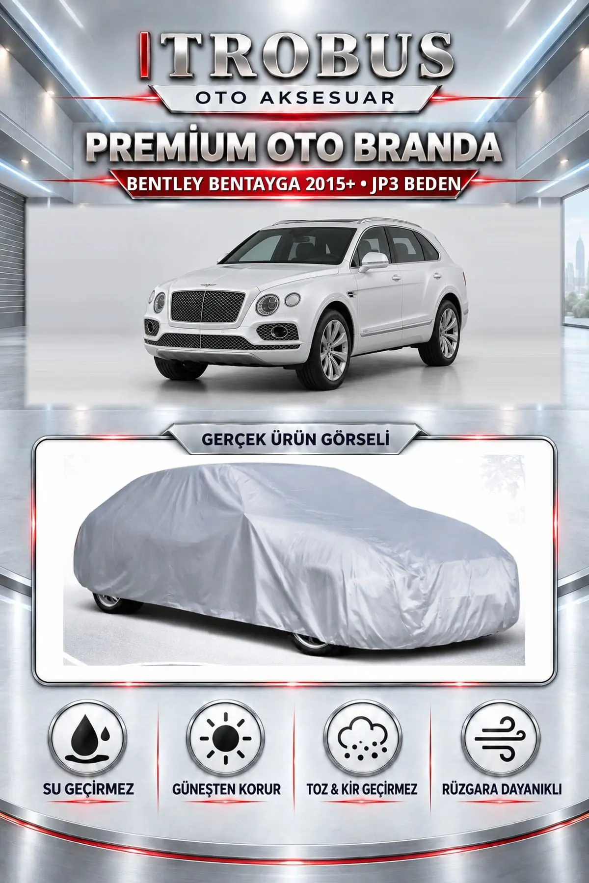 Bentley Bentayga 2015 ve Sonrası Uyumlu Premium Oto Branda – JP3 Beden