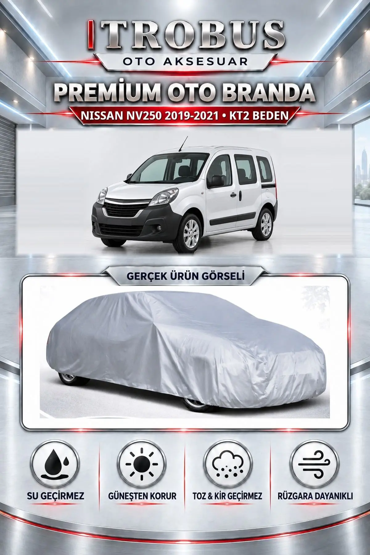 Nissan NV250 2019-2021 Uyumlu Premium Oto Branda – KT2 Beden