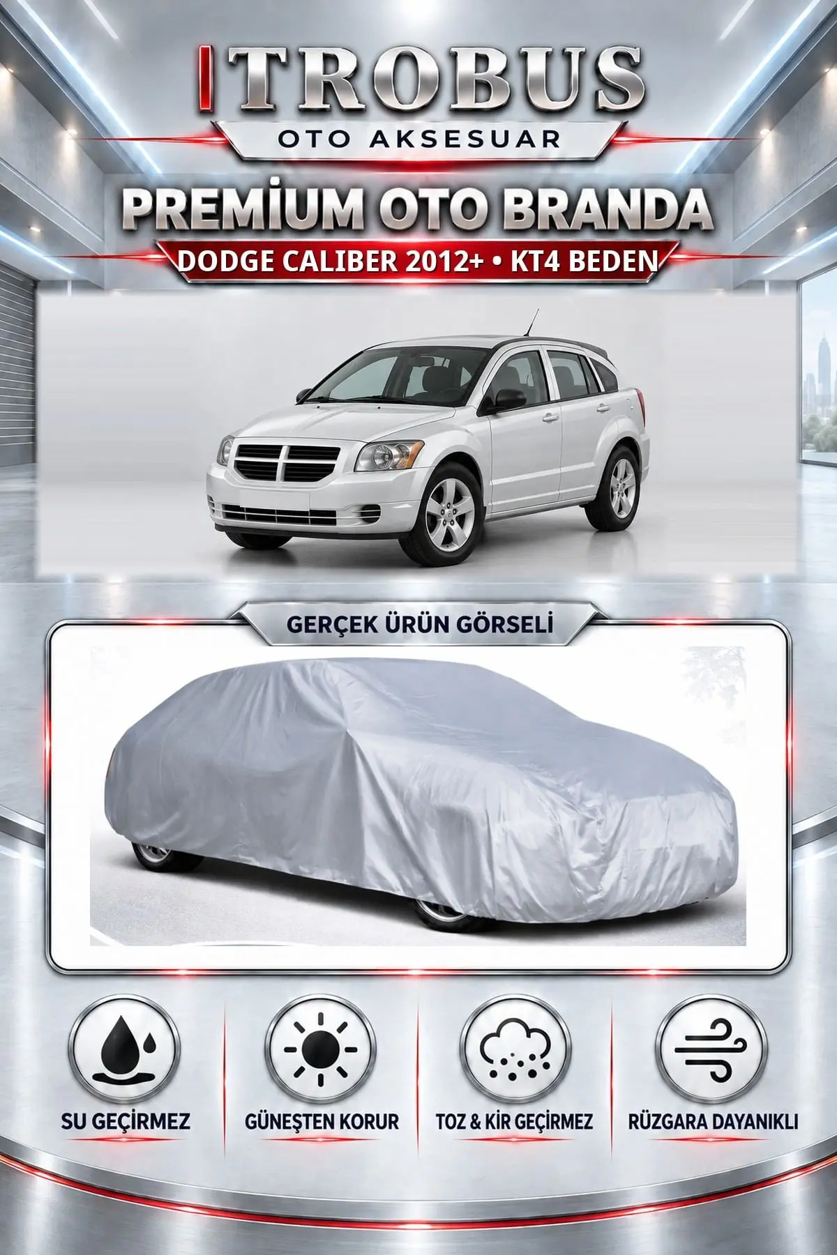 Dodge Caliber 2012 ve Sonrası Uyumlu Premium Oto Branda – KT4 Beden