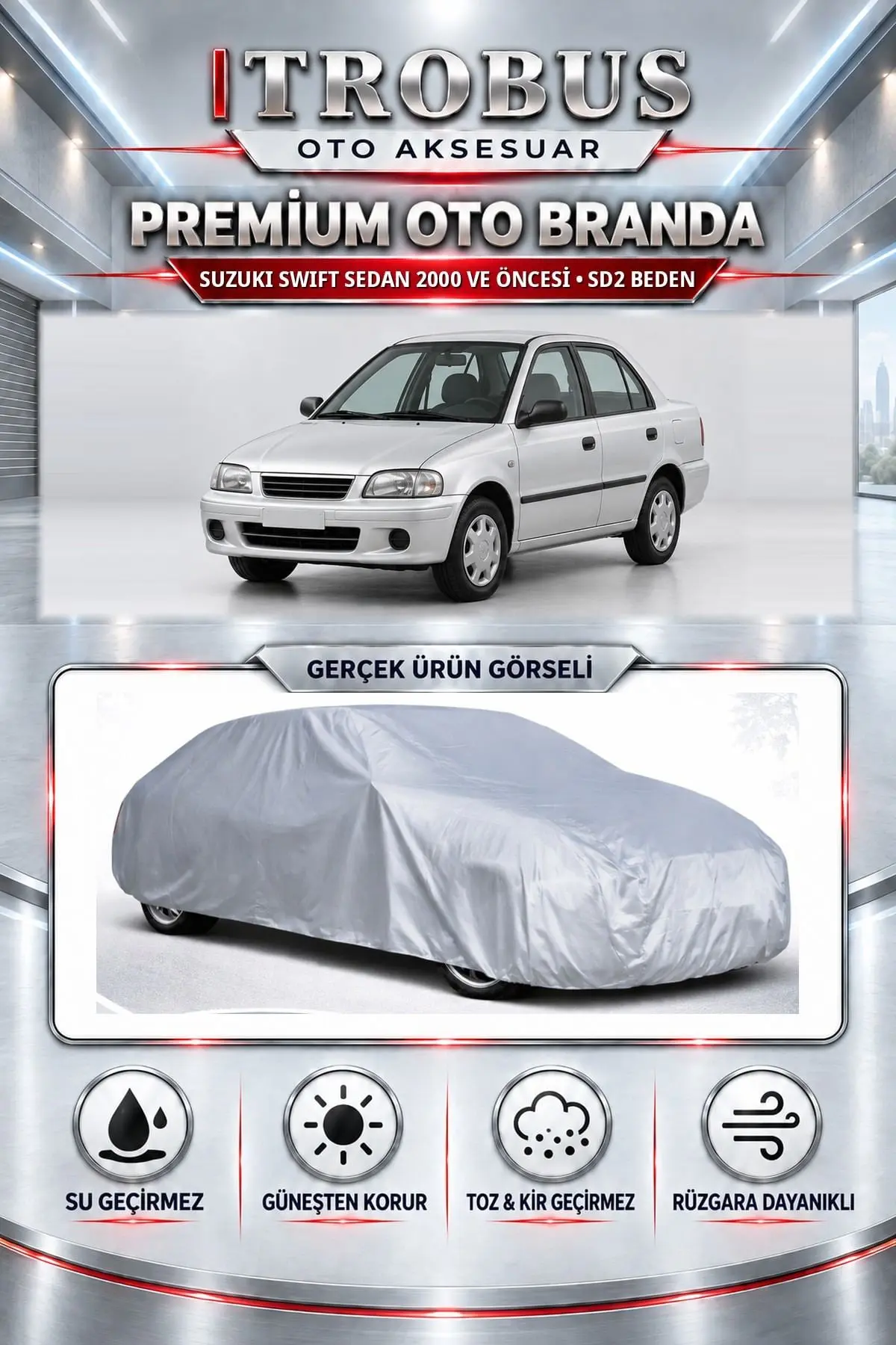 Suzuki Swift Sedan 2000 ve Öncesi Uyumlu Premium Oto Branda – SD2 Beden