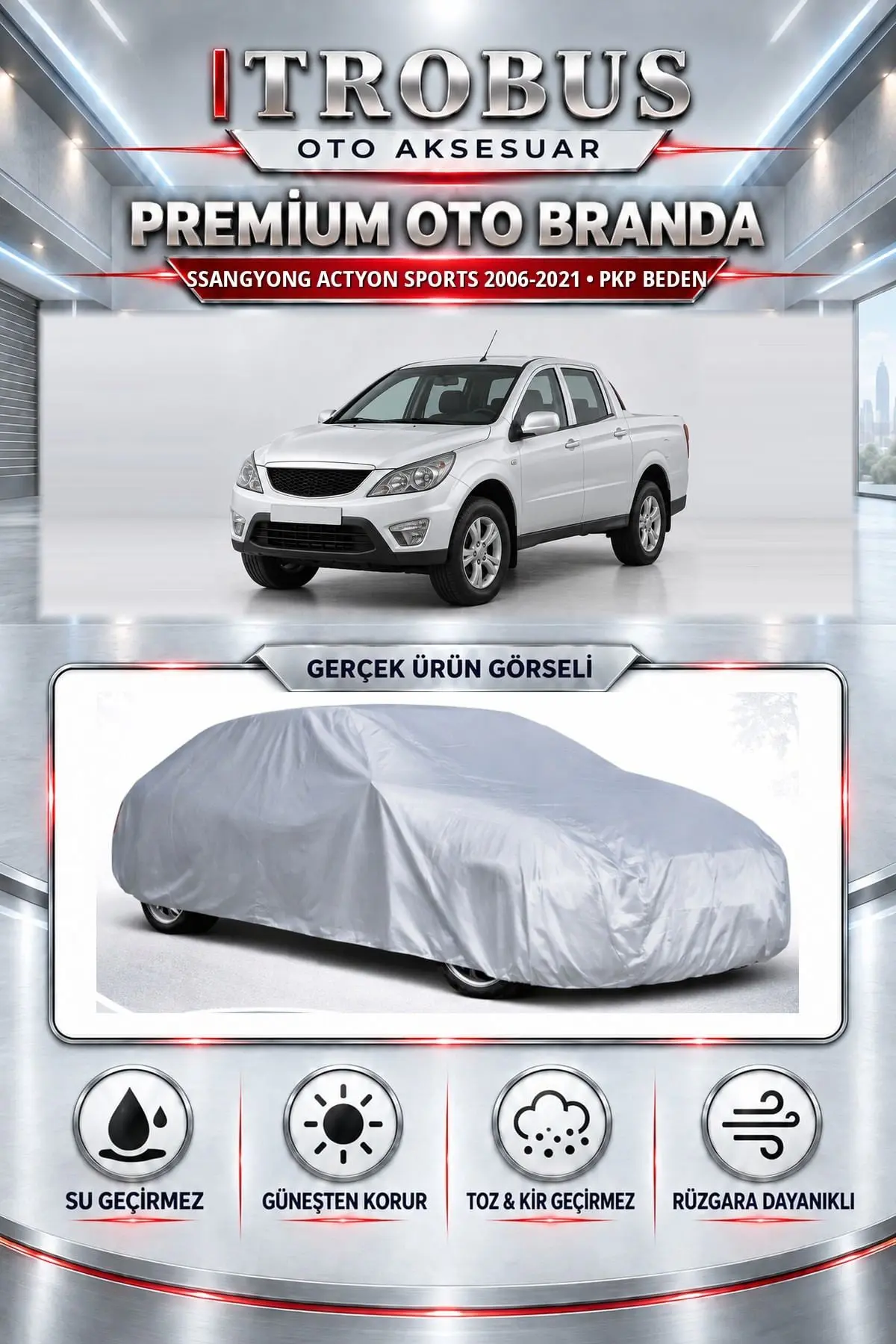 Ssangyong Actyon Sports 2006-2021 Uyumlu Premium Oto Branda – PKP Beden