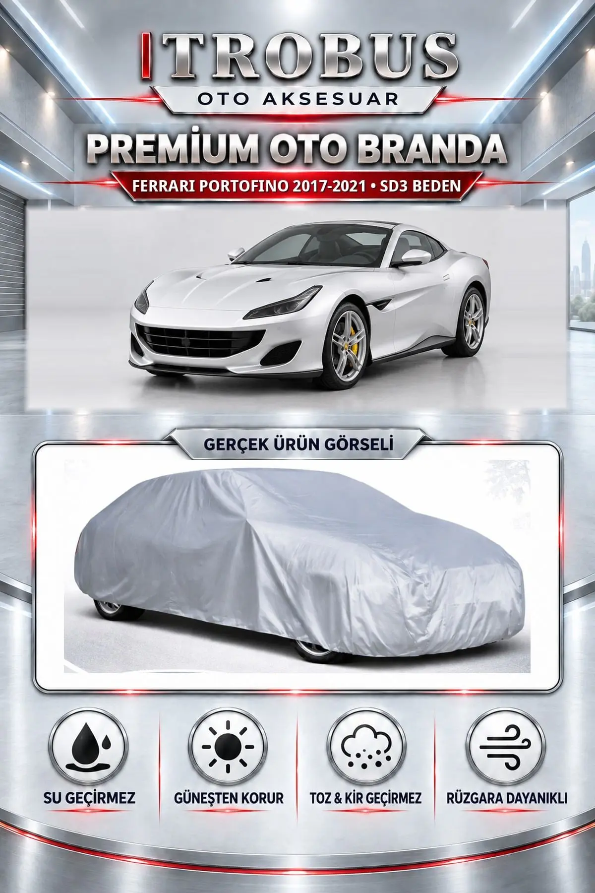 Ferrari Portofino 2017-2021 Uyumlu Premium Oto Branda – SD3 Beden