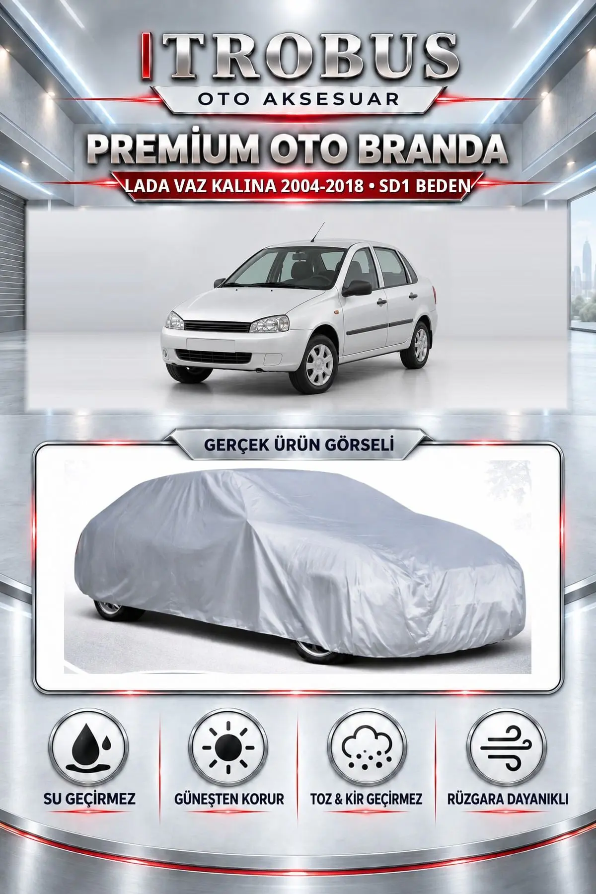 Lada VAZ Kalina 2004-2018 Uyumlu Premium Oto Branda – SD1 Beden