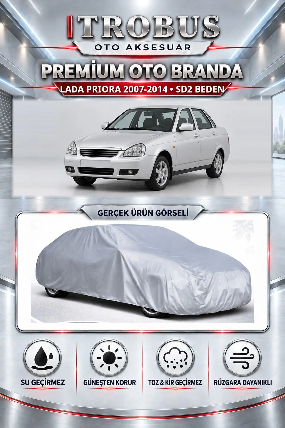 Lada Priora 2007-2014 Uyumlu Premium Oto Branda – SD2 Beden