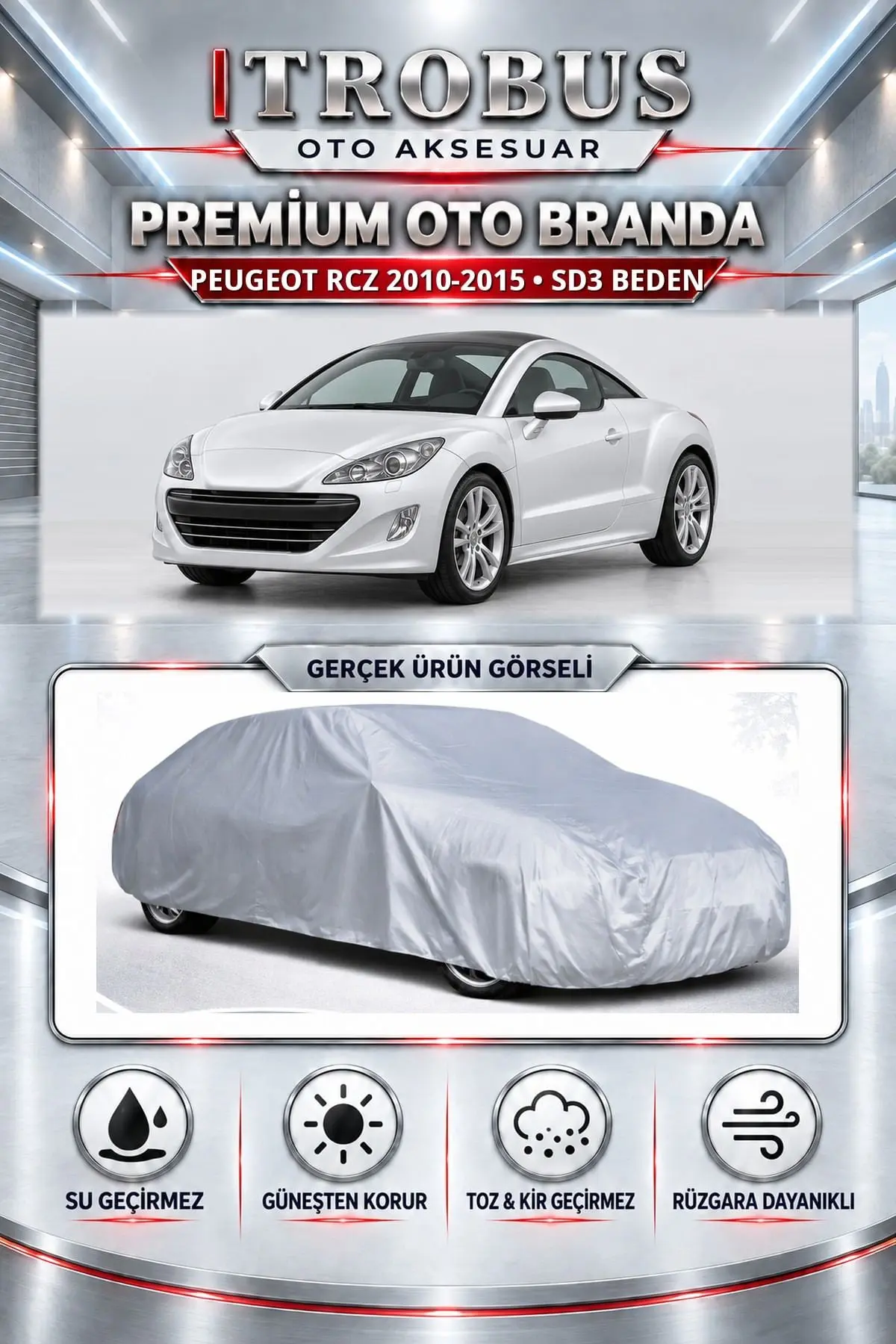 Peugeot RCZ 2010-2015 Uyumlu Premium Oto Branda – SD3 Beden