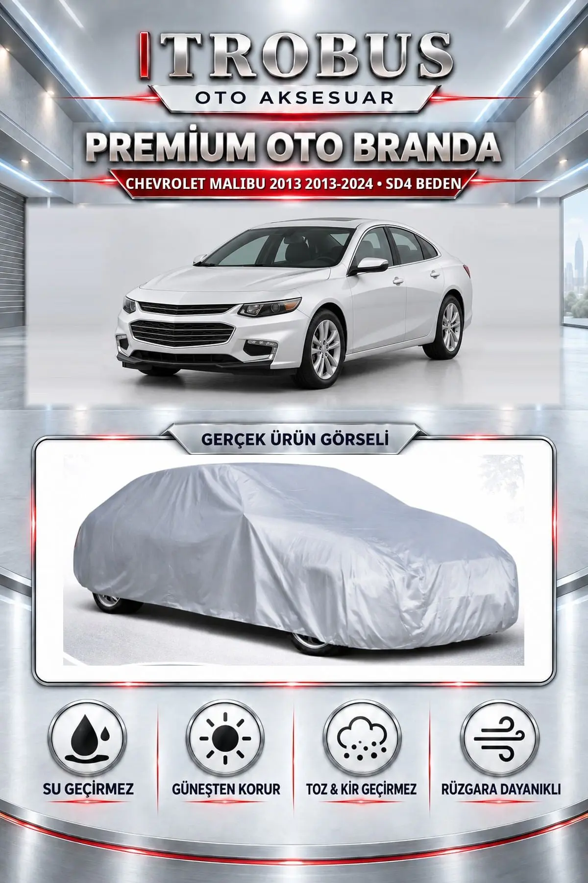 Chevrolet Malibu 2013 2013-2024 Uyumlu Premium Oto Branda – SD4 Beden