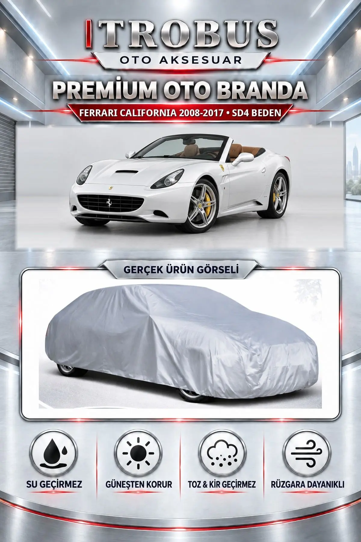Ferrari California 2008-2017 Uyumlu Premium Oto Branda – SD4 Beden