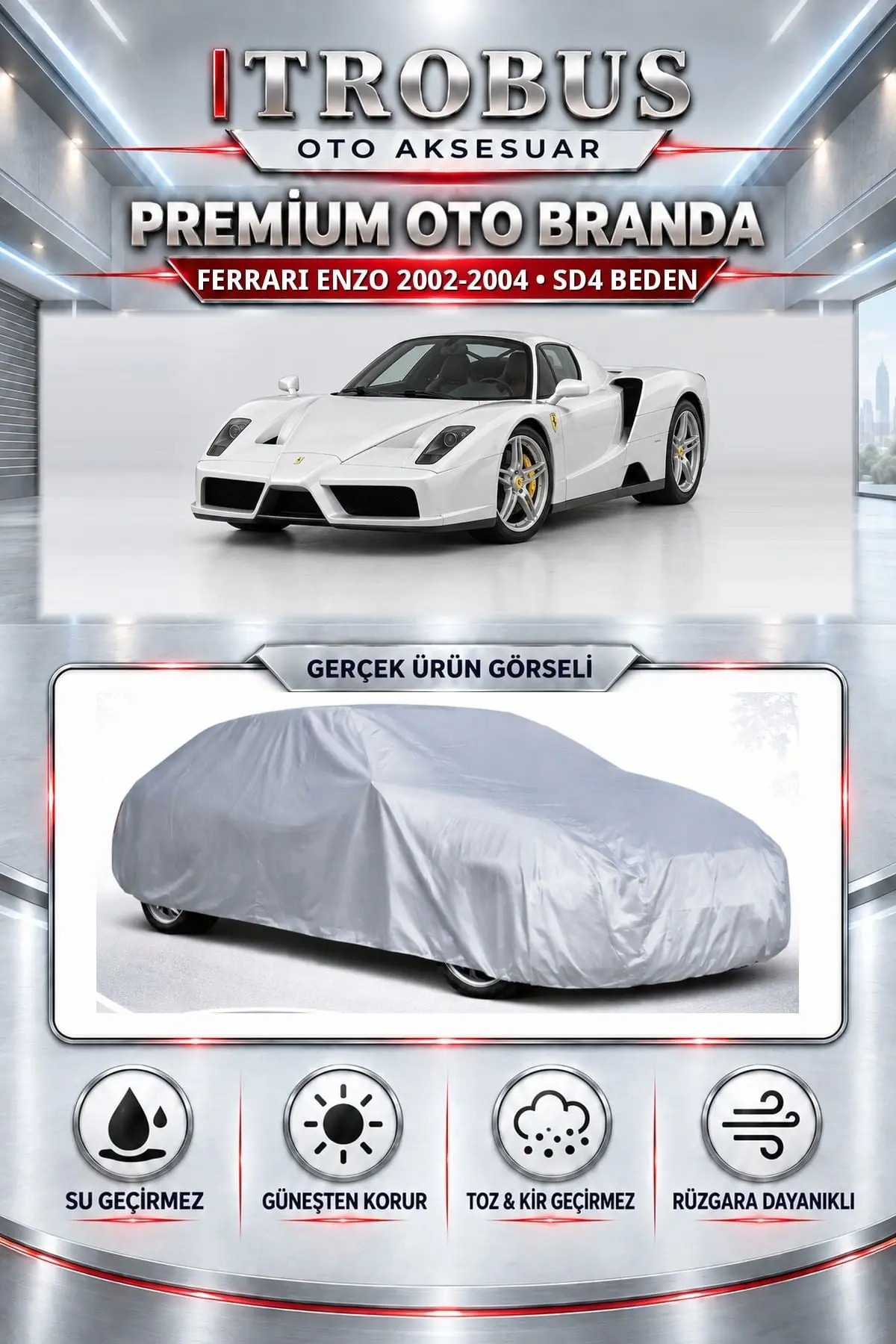 Ferrari Enzo 2002-2004 Uyumlu Premium Oto Branda – SD4 Beden