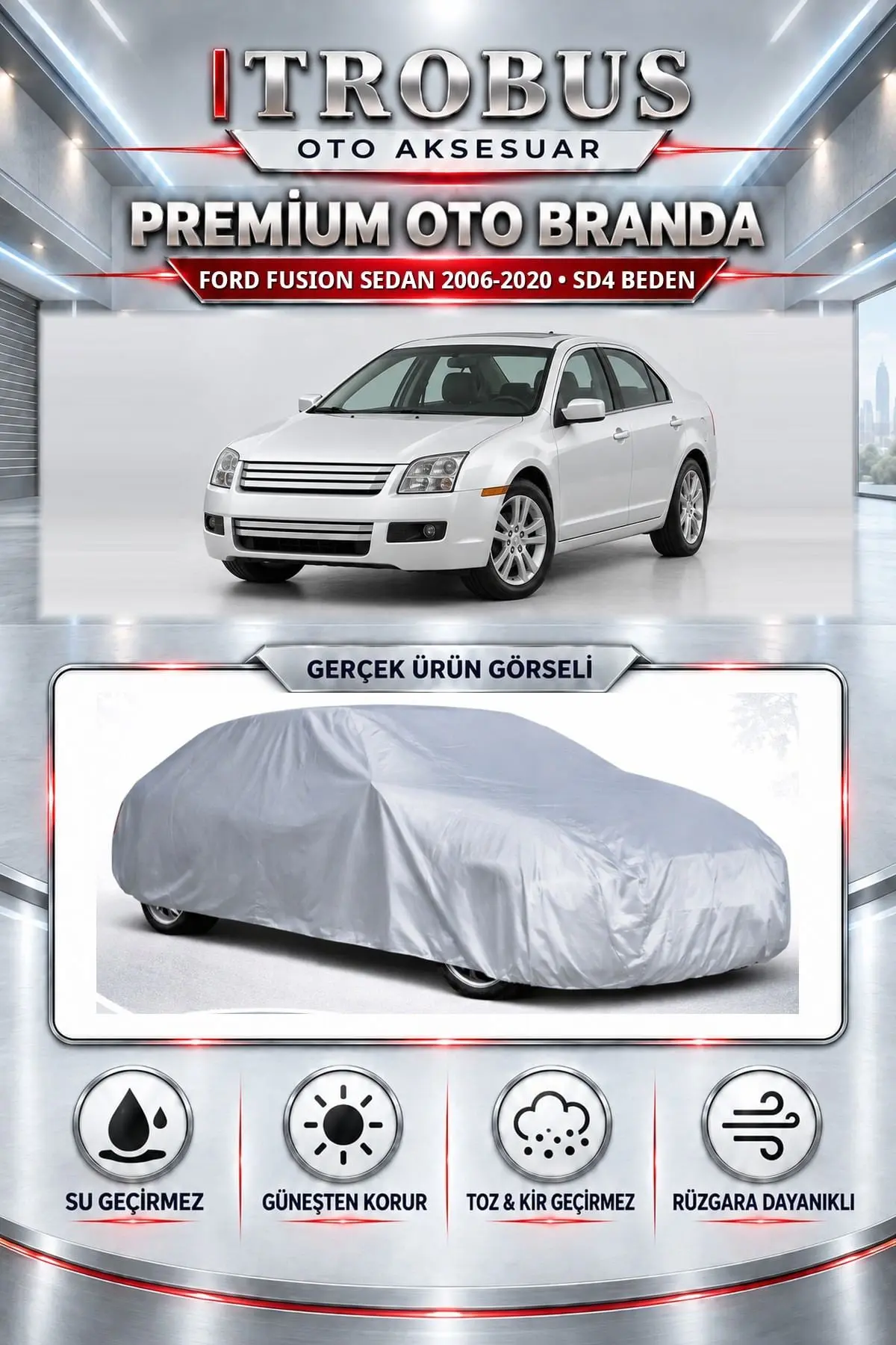 Ford Fusion Sedan 2006-2020 Uyumlu Premium Oto Branda – SD4 Beden