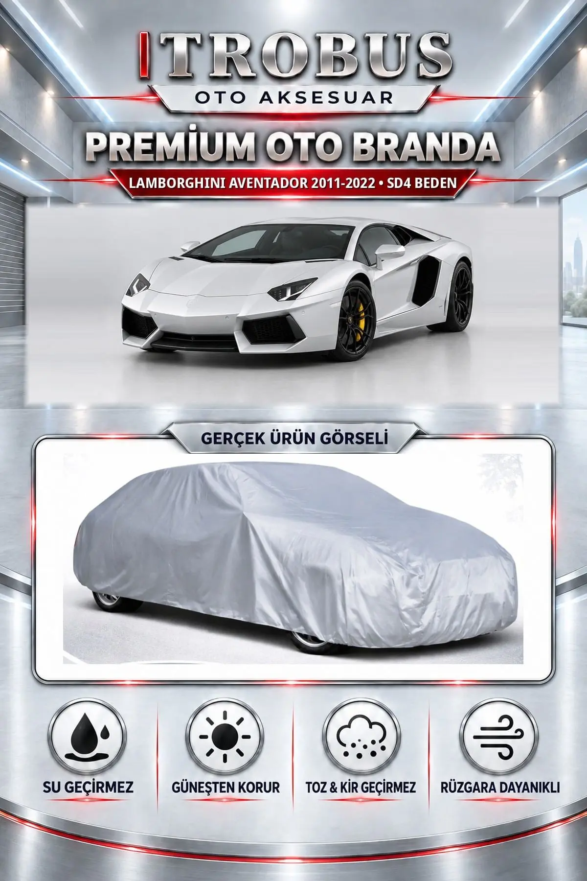 Lamborghini Aventador 2011-2022 Uyumlu Premium Oto Branda – SD4 Beden