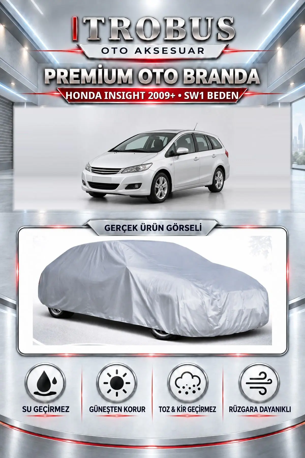 Honda Insight 2009 ve Sonrası Uyumlu Premium Oto Branda – SW1 Beden