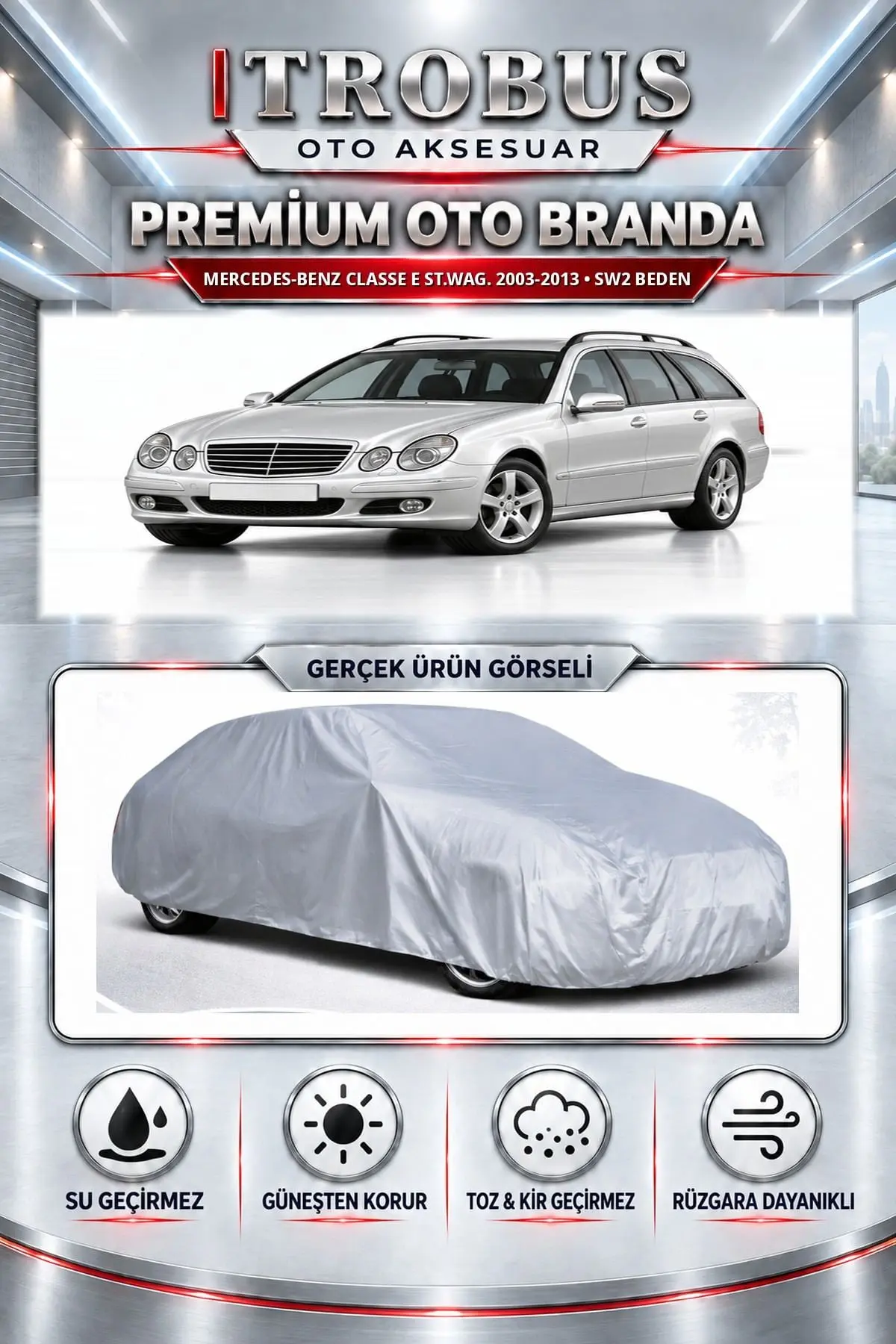 Mercedes-Benz Classe E St.wag. 2003-2013 Uyumlu Premium Oto Branda – SW2 Beden