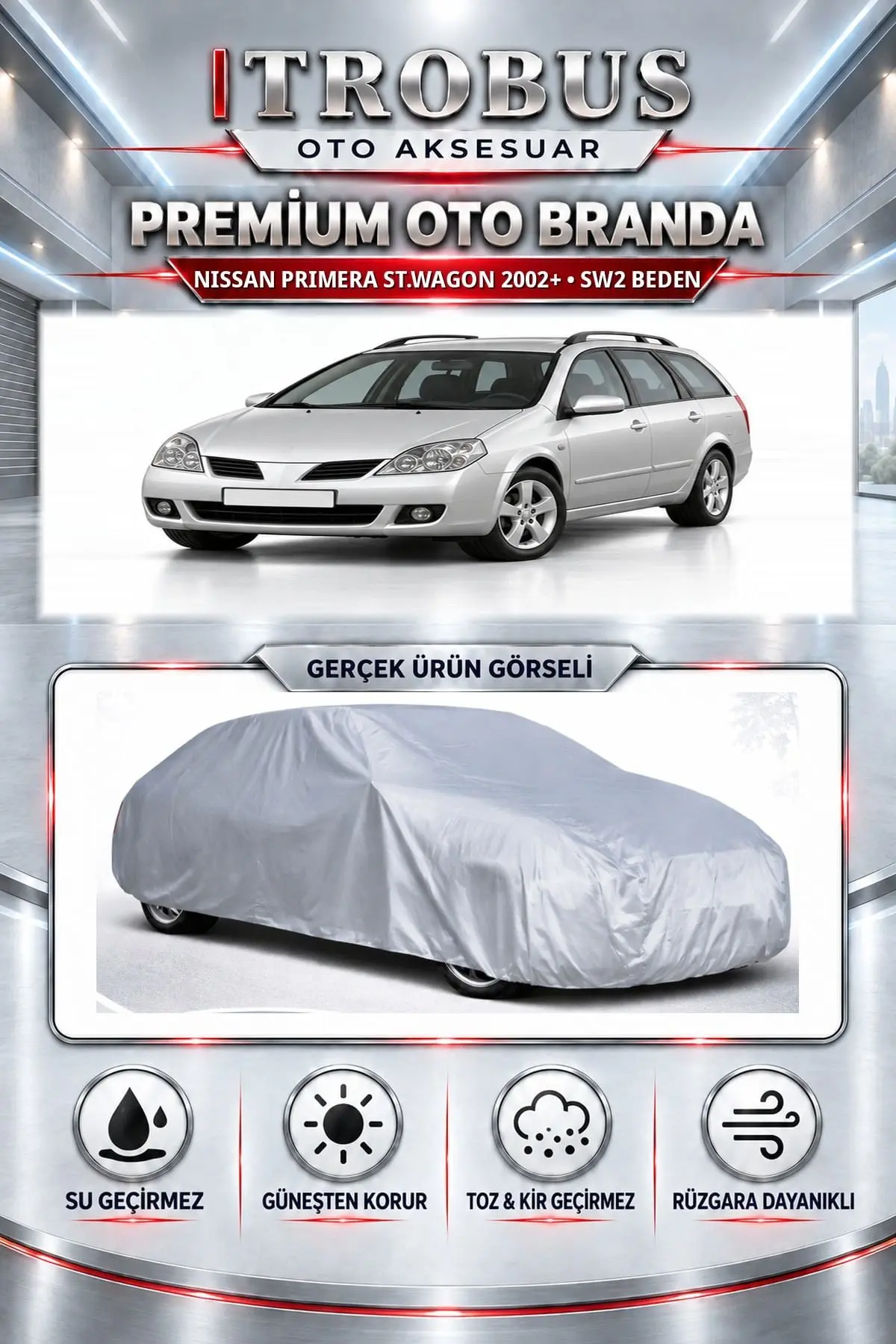 Nissan Primera St.wagon 2002 ve Sonrası Uyumlu Premium Oto Branda – SW2 Beden