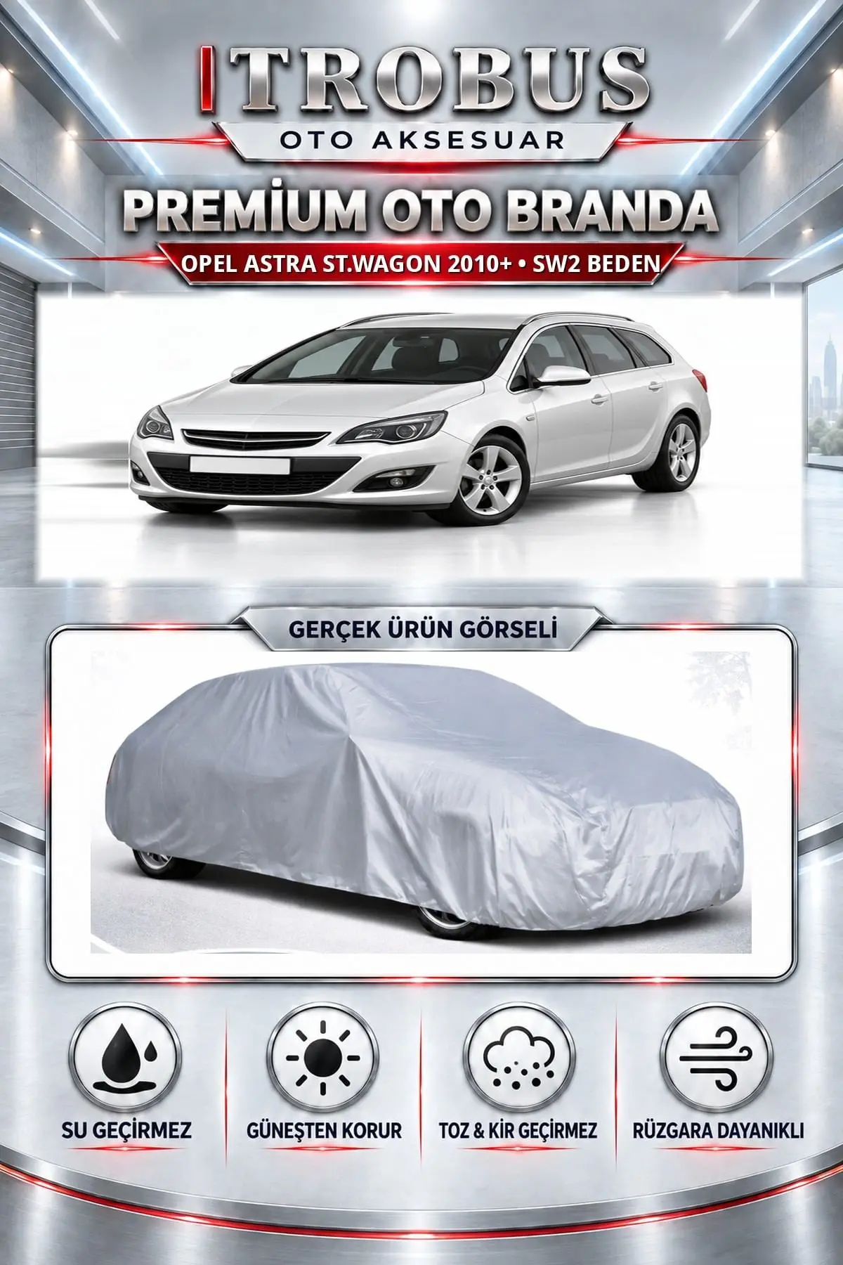 Opel Astra St.wagon 2010 ve Sonrası Uyumlu Premium Oto Branda – SW2 Beden