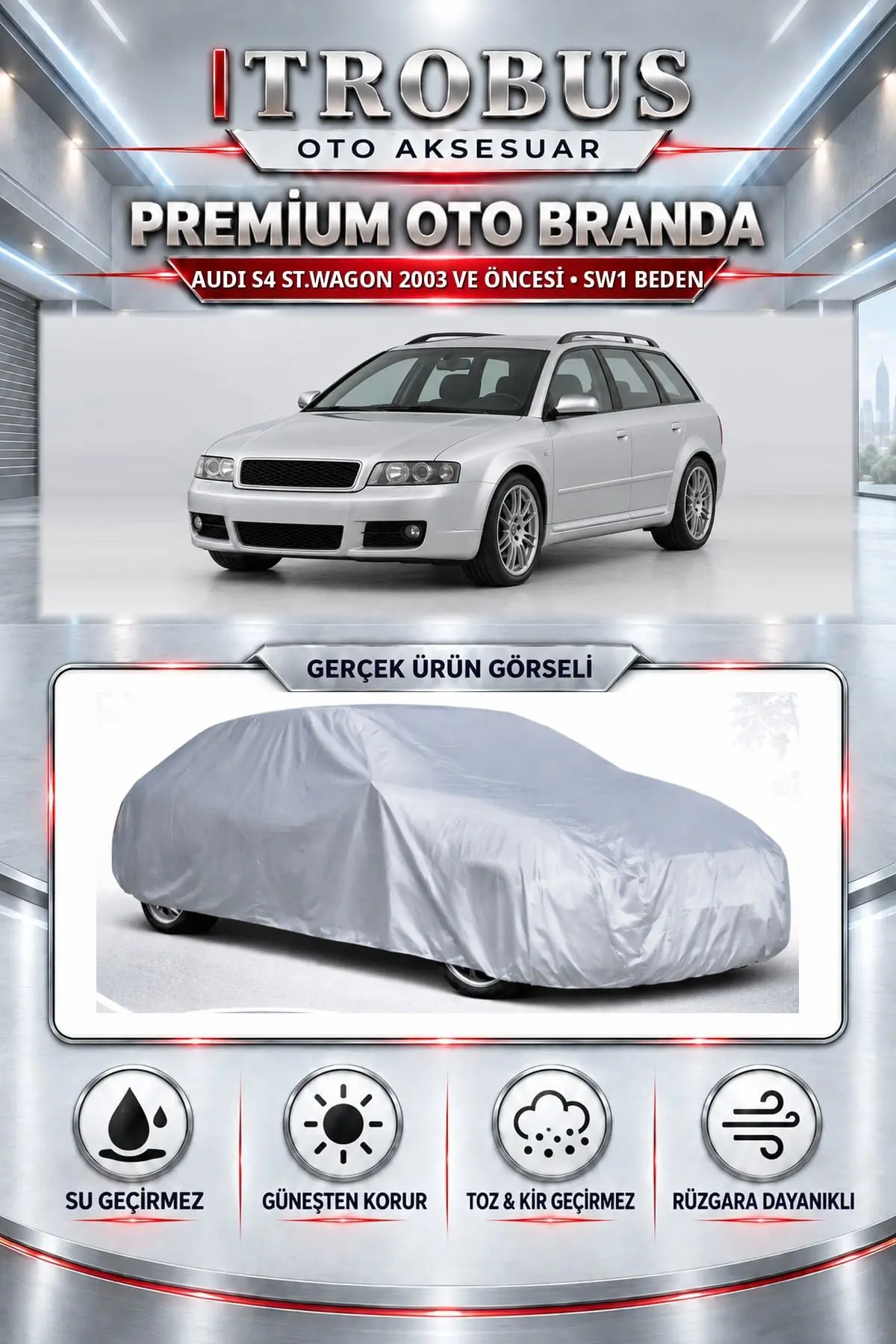 Audi S4 St.wagon 2003 ve Öncesi Uyumlu Premium Oto Branda – SW1 Beden
