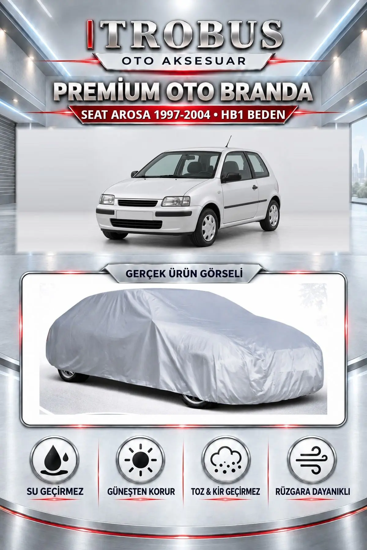 Seat Arosa 1997-2004 Uyumlu Premium Oto Branda – HB1 Beden