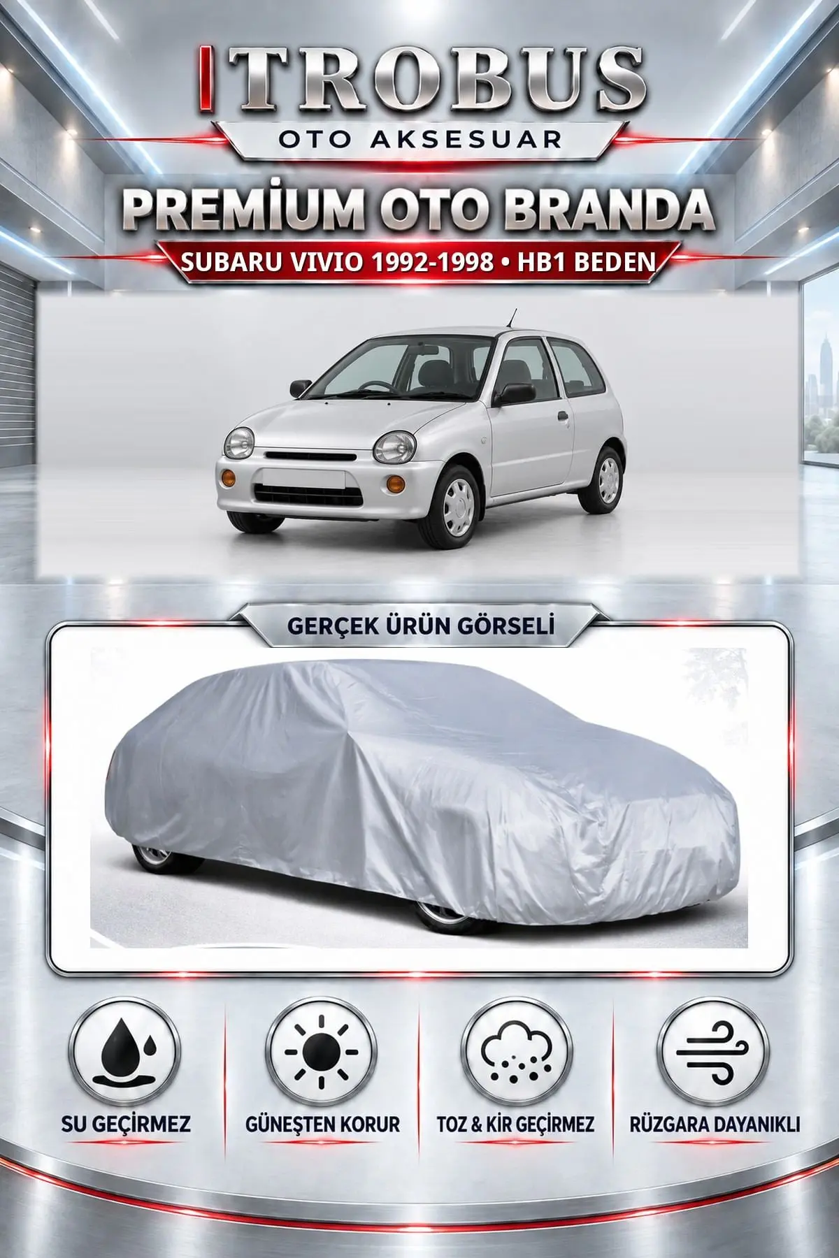 Subaru Vivio 1992-1998 Uyumlu Premium Oto Branda – HB1 Beden