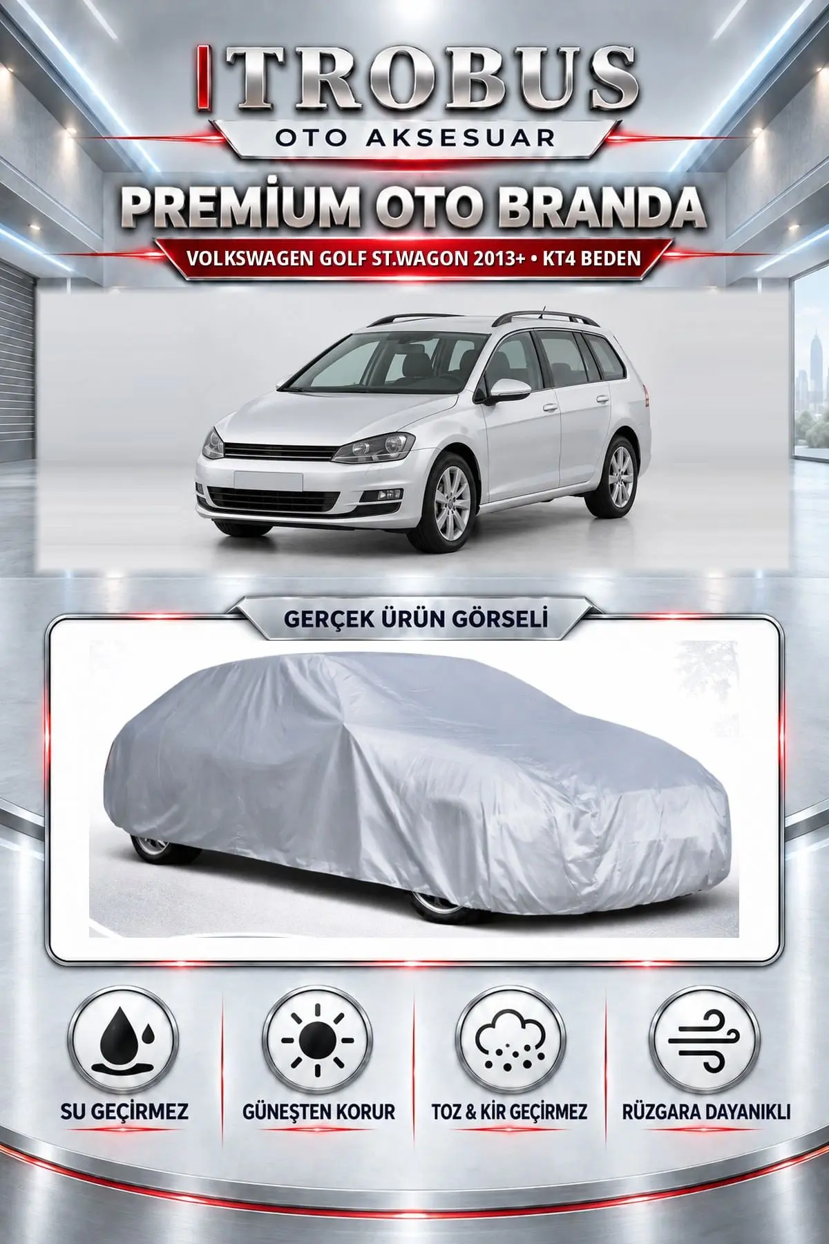 Volkswagen Golf Sports VAN 2014-2020 Uyumlu Premium Oto Branda – KT4 Beden