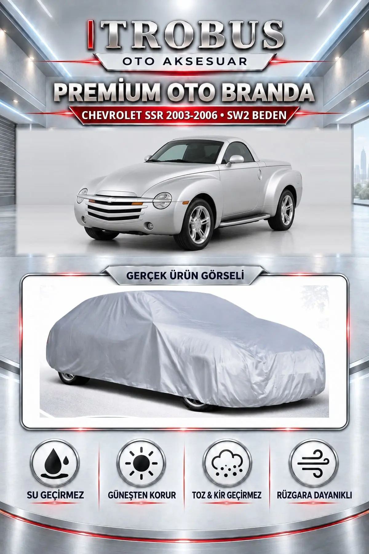 Chevrolet SSR 2003-2006 Uyumlu Premium Oto Branda – SW2 Beden